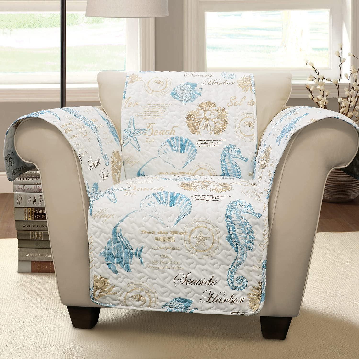 Lush Decor Harbor Life Arm Chair Slipcover