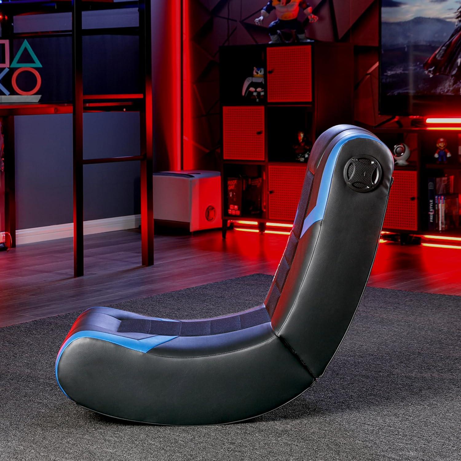 X Rocker Video Gaming Floor Rocker Chair, Built-in Audio, Back to School, Foldable, for Gamers, Bedroom, or Game Room for Boys, Girls, Teens 5-17