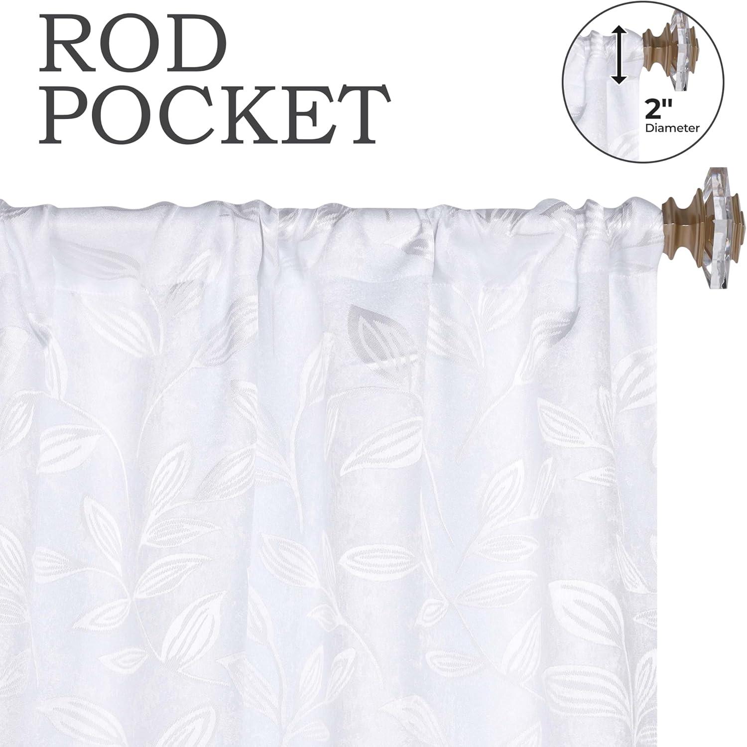 Modern Bohemian Leaves Polyester Machine Washable Room Darkening Blackout Curtains by Superior (Set of 2)