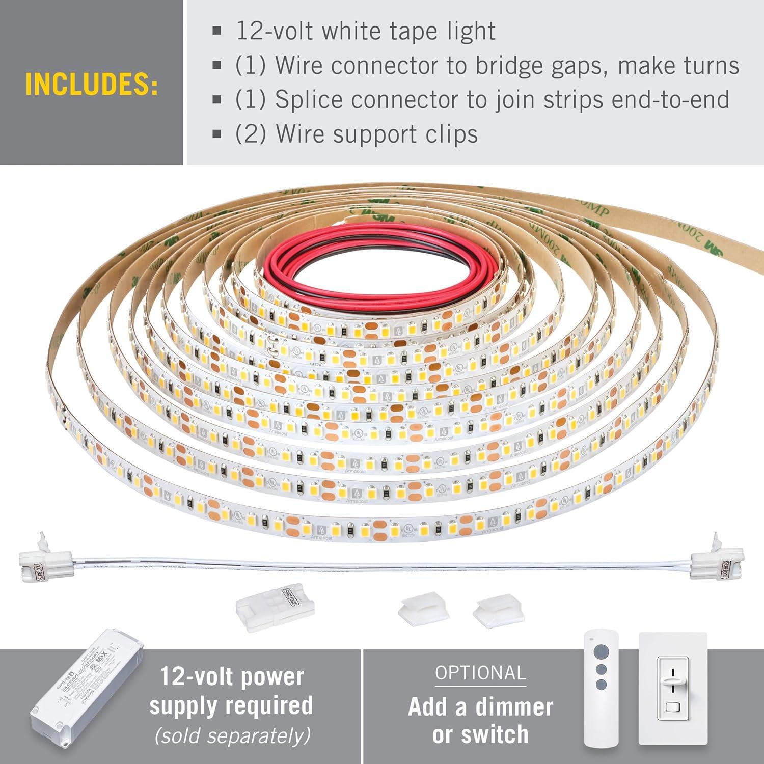 RibbonFlex Pro, 12V, 120LEDs/M, IP20, 10M Under Cabinet Tape Light