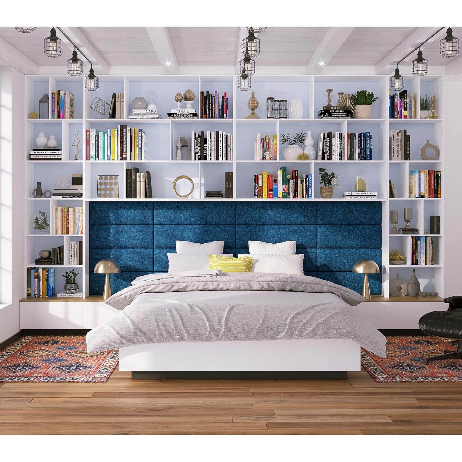 Panelist Modern Padded Headboard - Set of Wall Mounted Panels