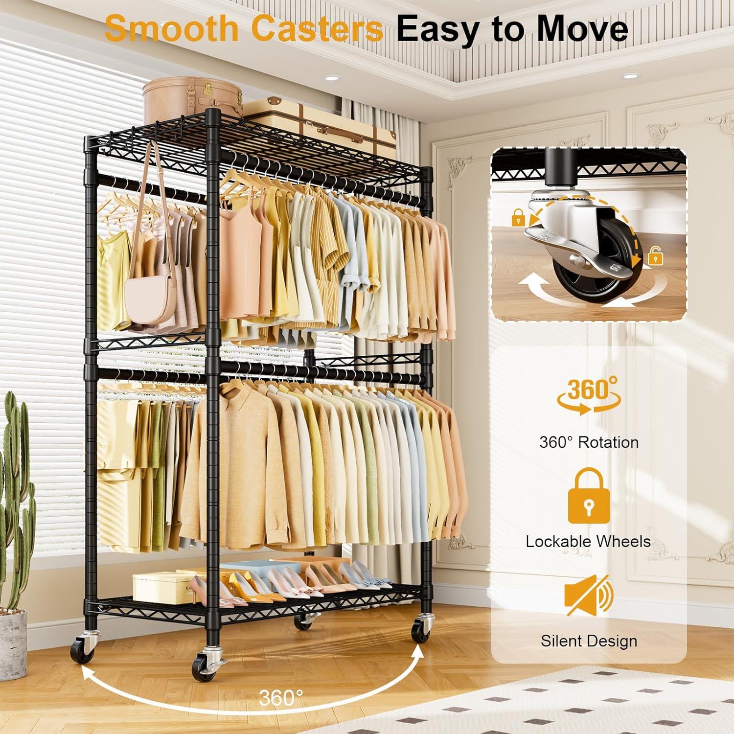 SOOTBA Rolling Clothes Hanger