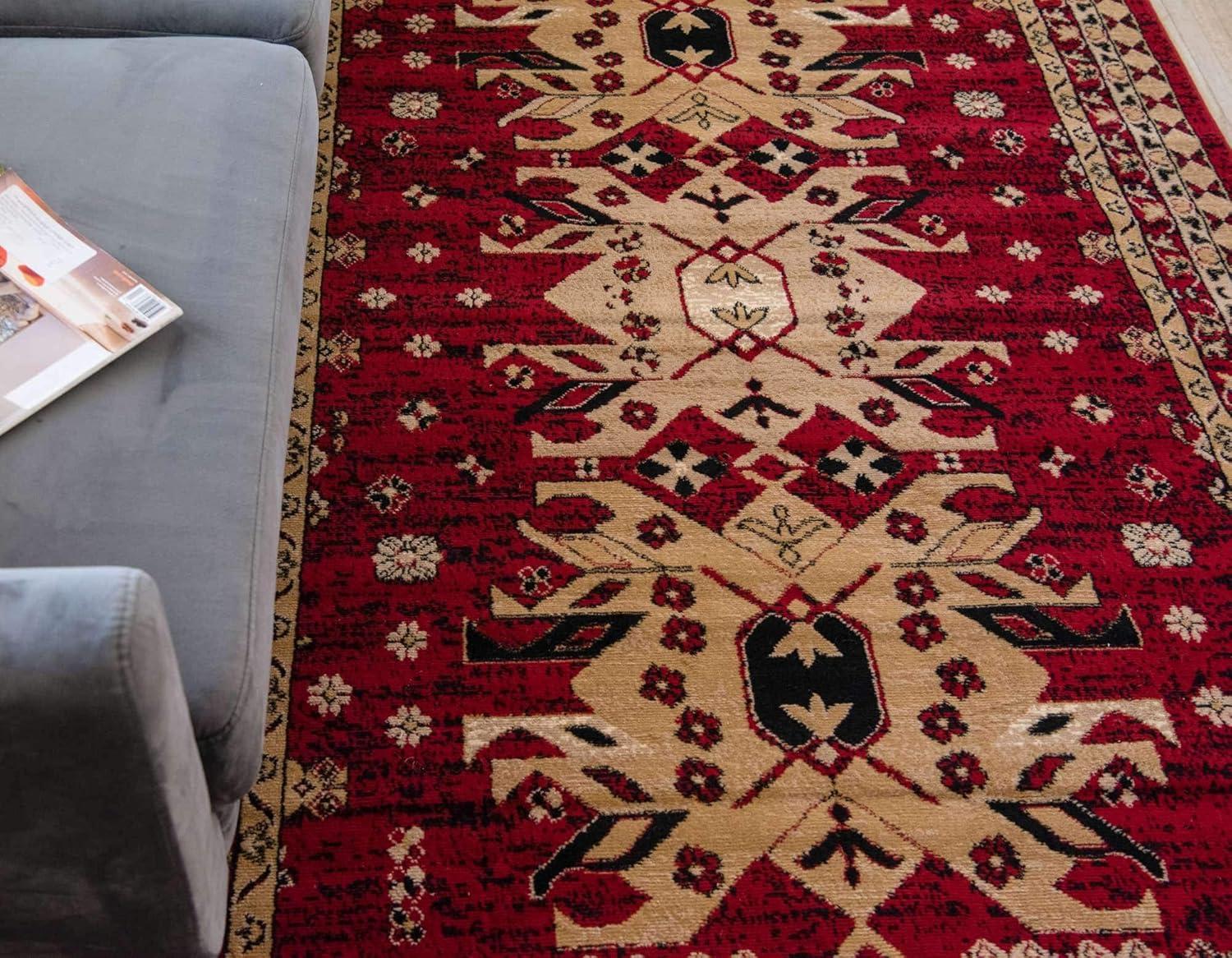 Unique Loom 2' 0 x 3' 1 Red Taftan Oasis Area Rug