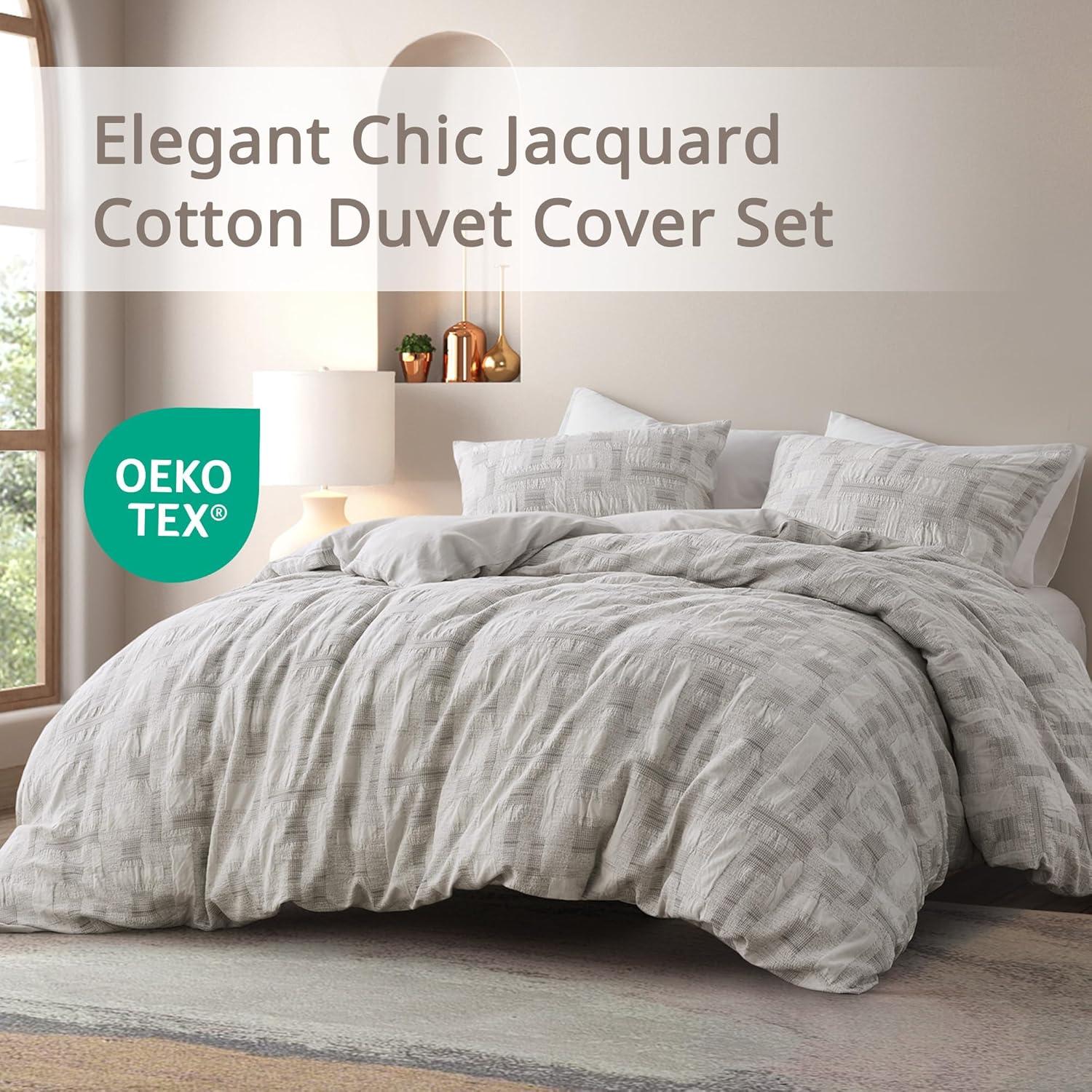 Cairo 3 Piece Cotton Jacquard Duvet Set