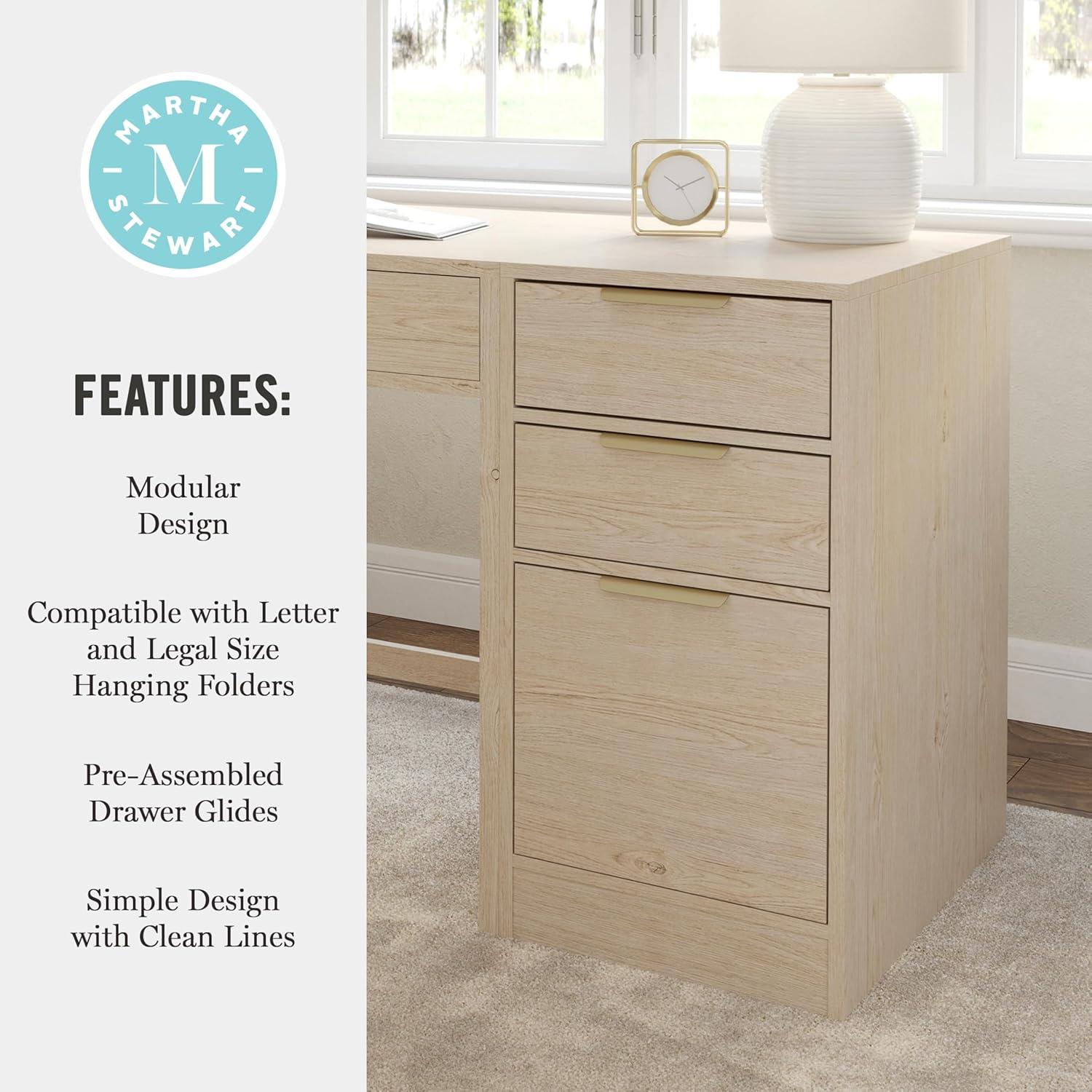Martha Stewart Martha Stewart Kayden Home Office Modular 3 Drawer File Cabinet