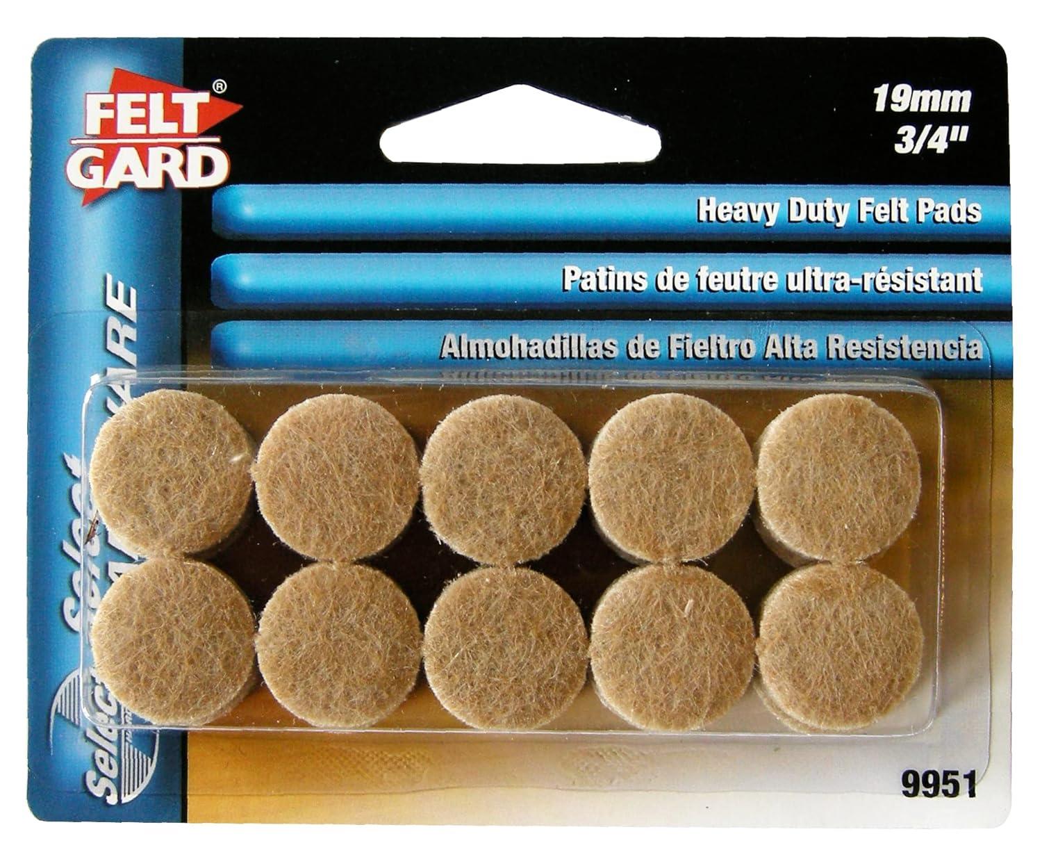 Shepherd Hdwe Prod 9951 20-Pack 3/4-Inch Beige Round Felt Pads - Quantity 1