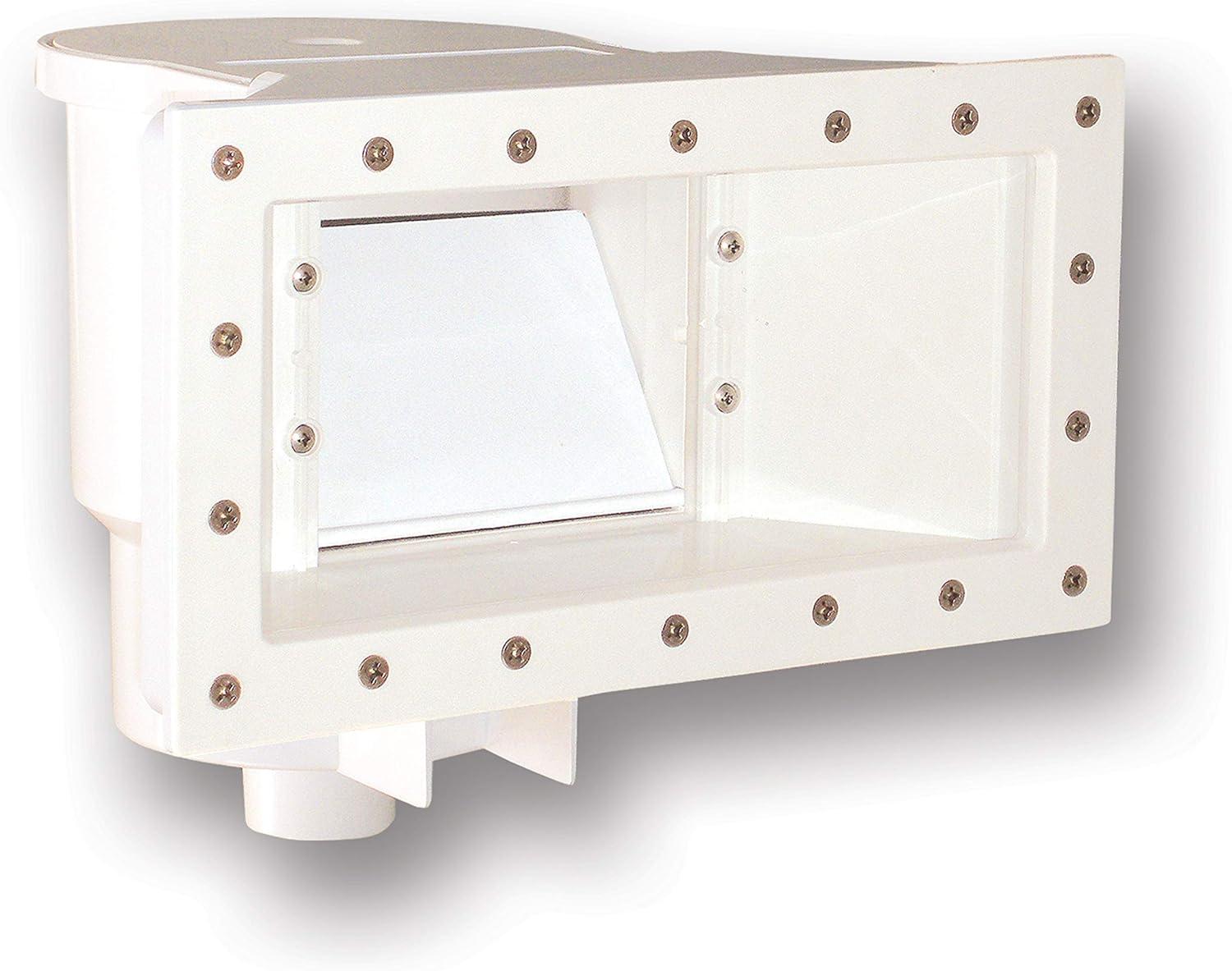 Jed Pool Tools JED45430 Wide-Mouth Thru-the-Wall Skimmer, White