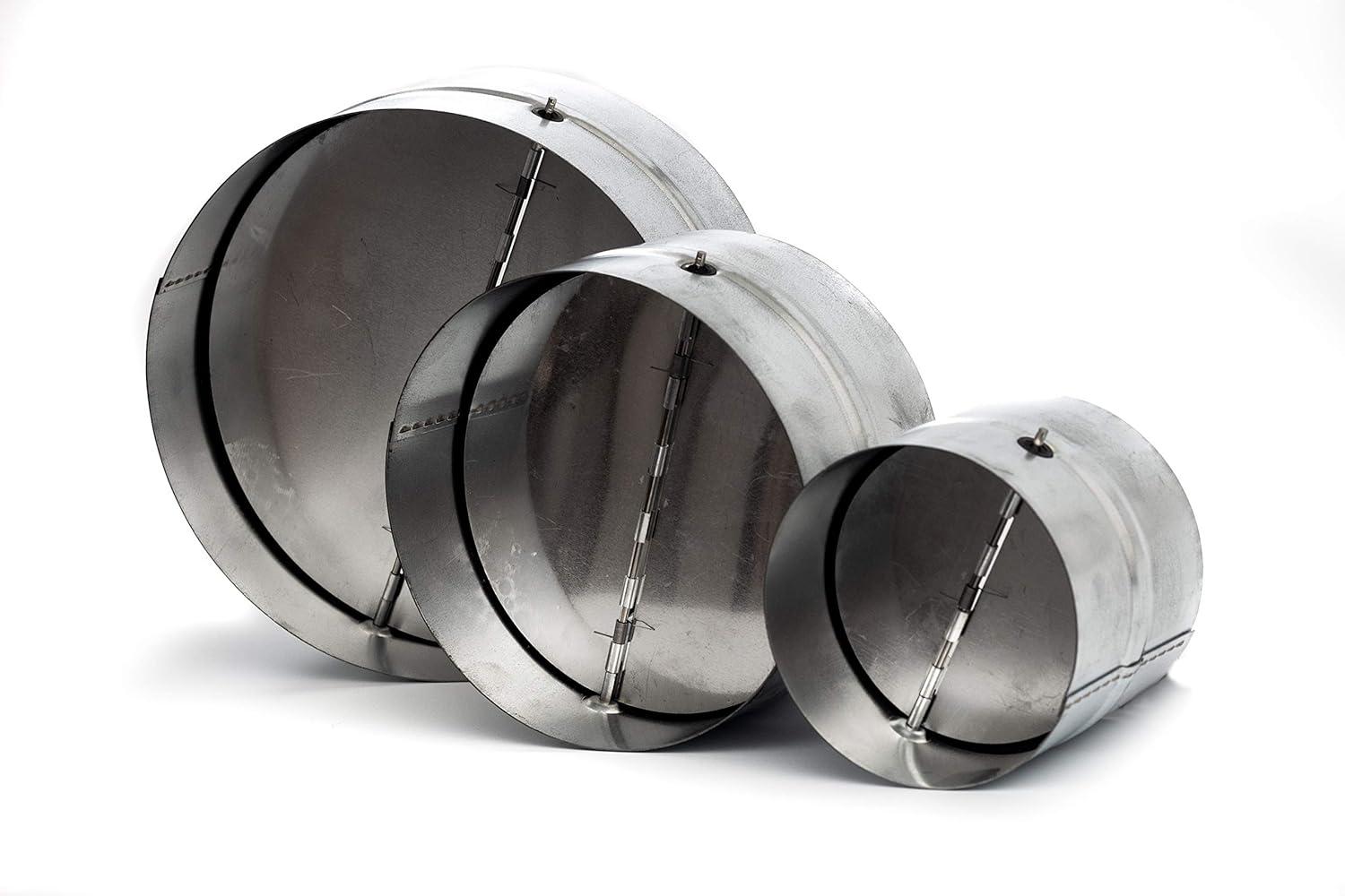 4'' inch Galvanized Steel Backdraft Damper with Rubber Gasket for Round Duct