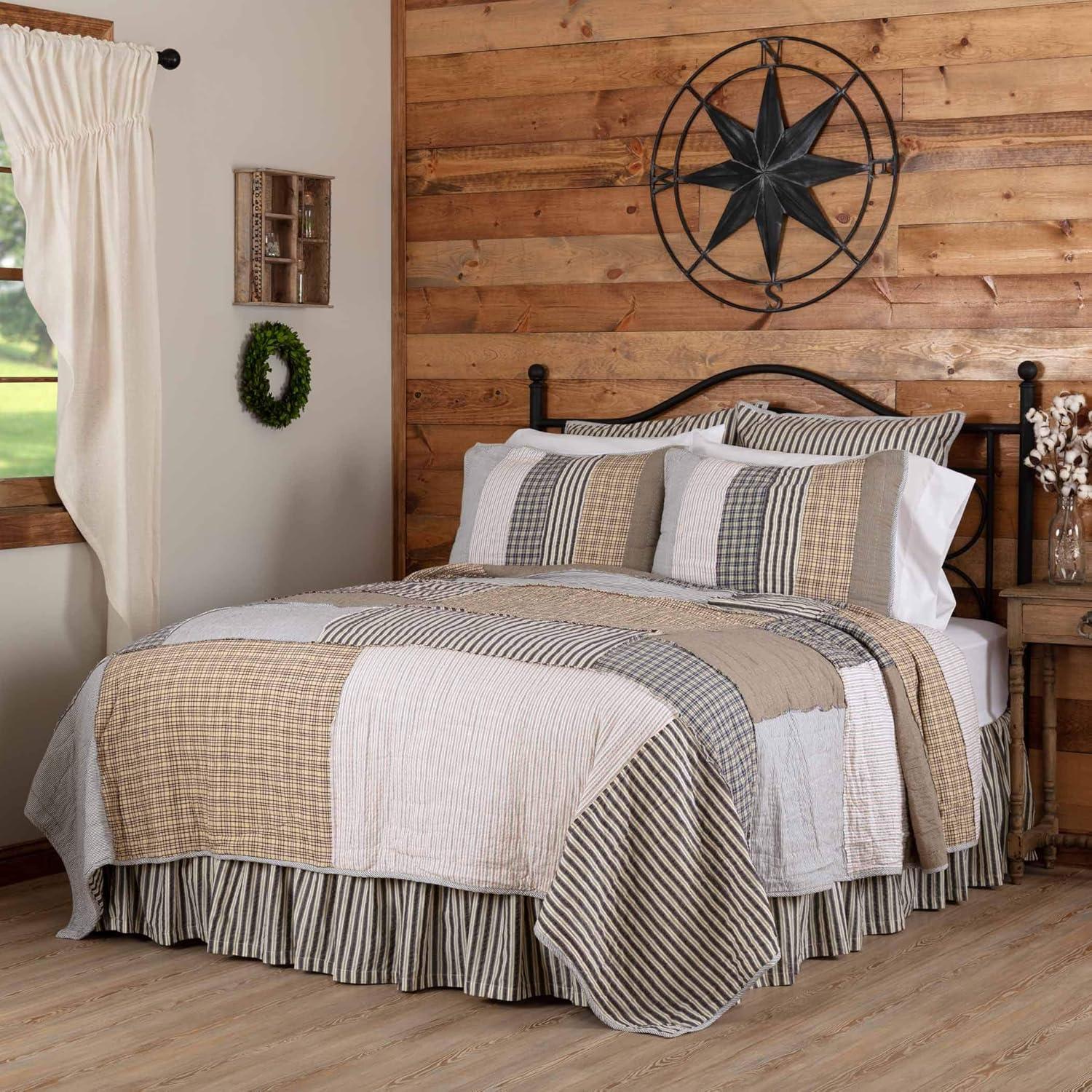 VHC Brands Ashmont Farmhouse / Country Cotton Patchwork Quilt