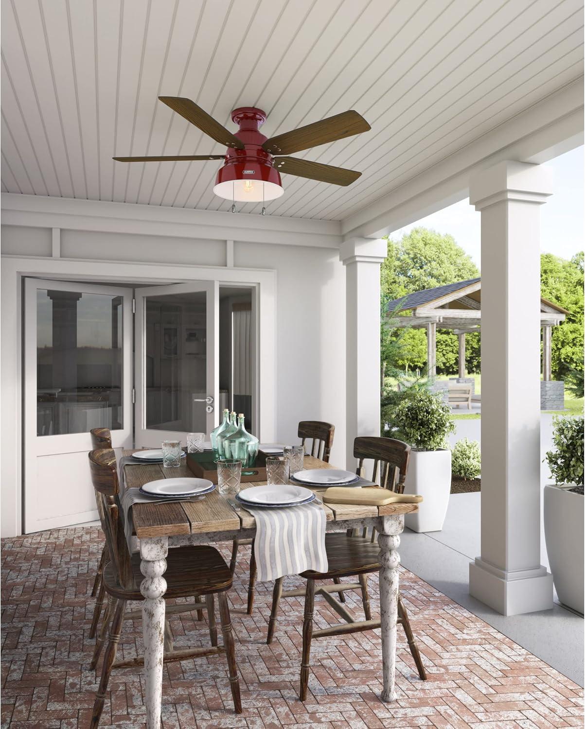 52" Mill Valley 5-Blade Outdoor Ceiling Fan with Light Kit