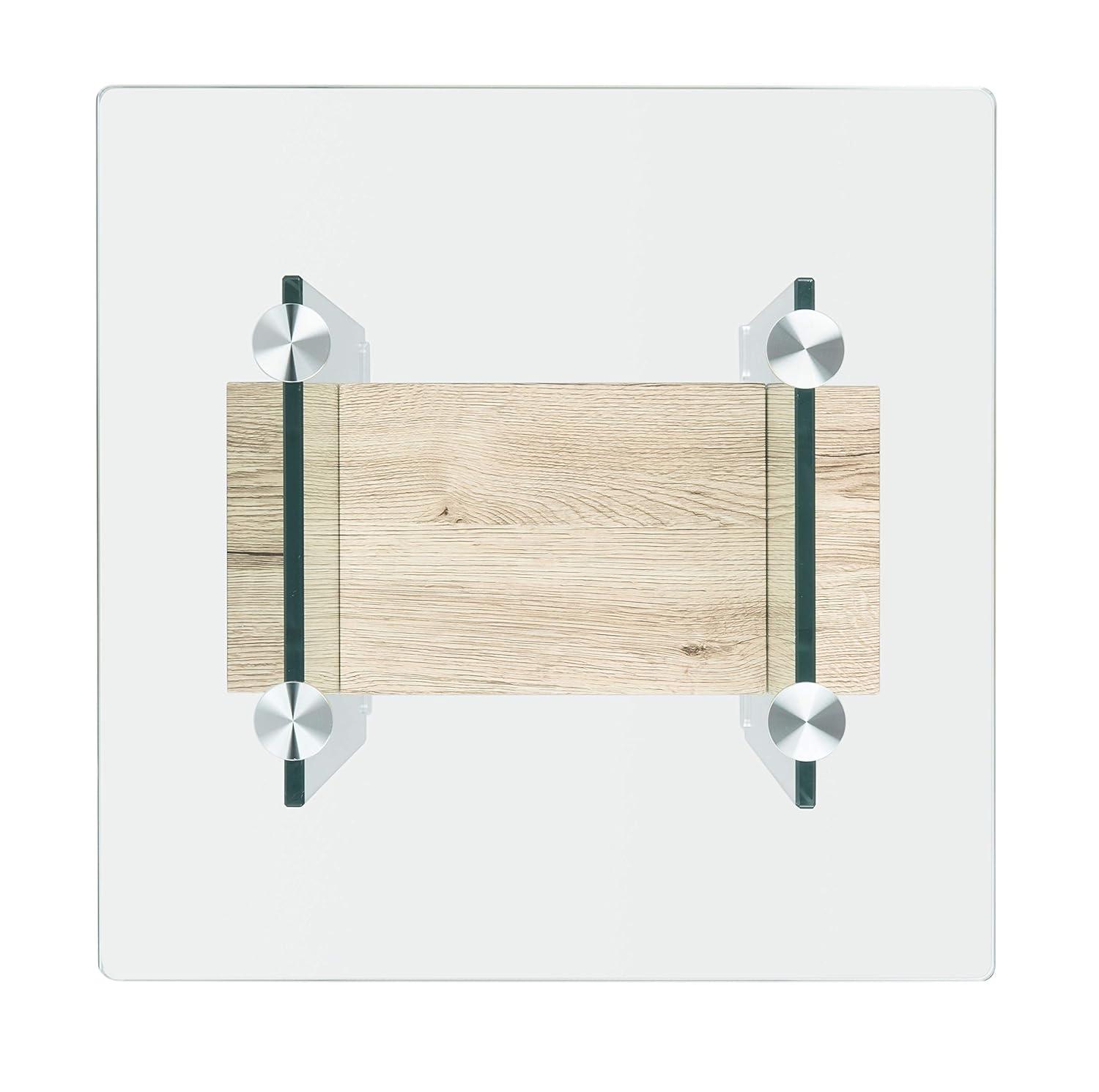 Kayley Glass Accent Table - ACC7001A - Natural/Glass - Safavieh