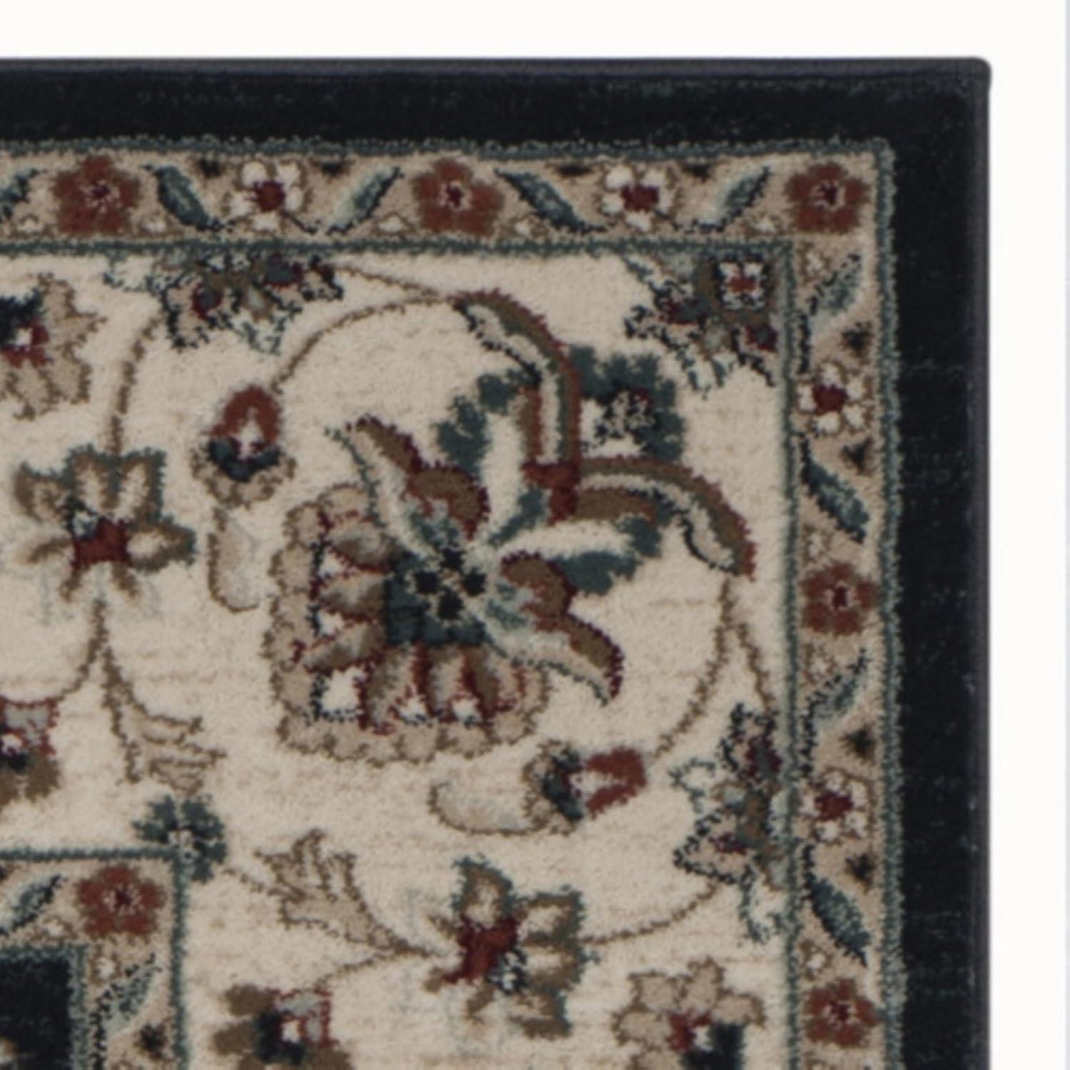 Lyndhurst LNH332 Power Loomed Area Rug - Navy/Cream - 5'3"x7'6" - Safavieh.