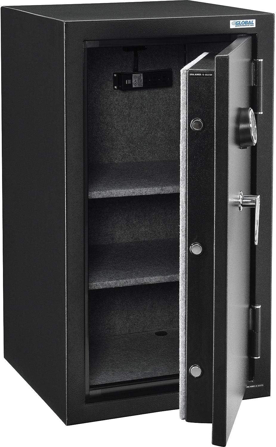 Ningbo Safewell 493493 Global Industrial Burglary & Fire Safe Cabinet with 2 HR Fire Rating Digital Lock - 22 x 22 x 40 in.