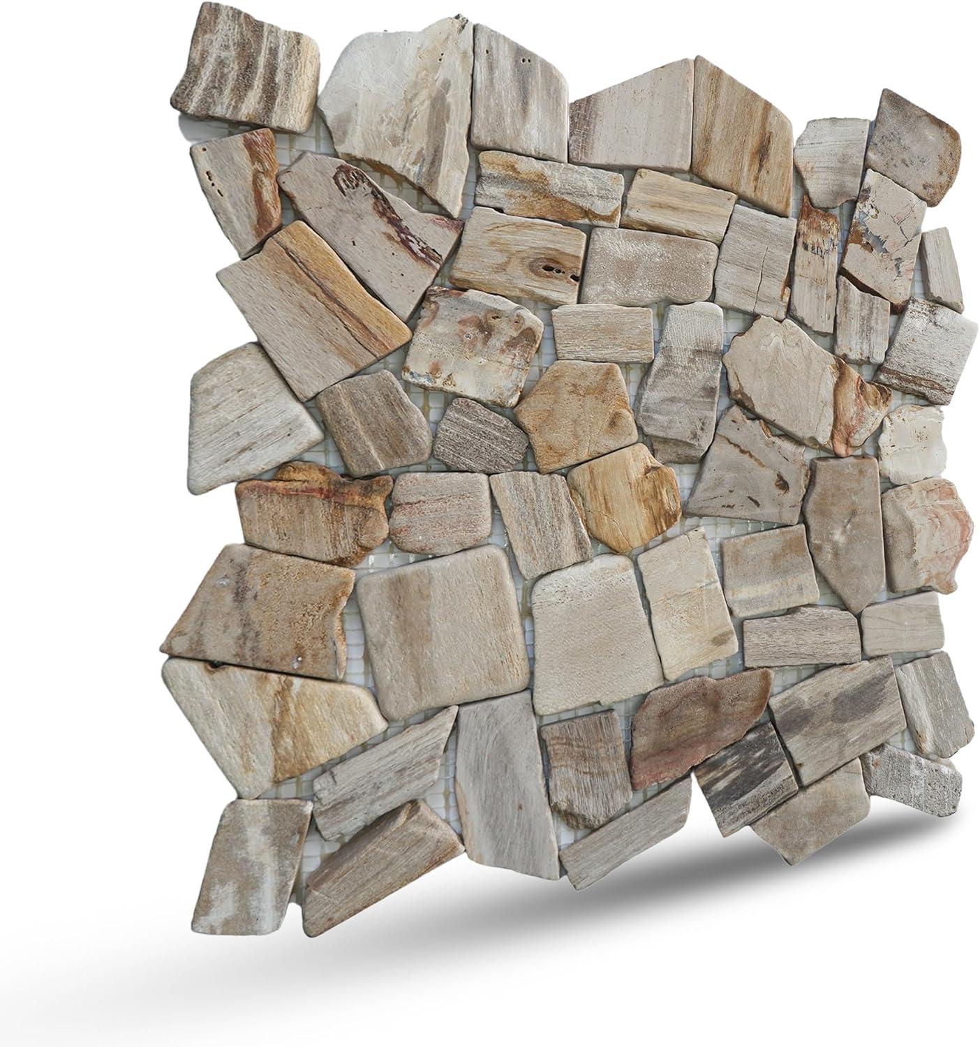 Utah 11.4" x 11.4" Natural Stone Random Mosaic Wall & Floor Tile