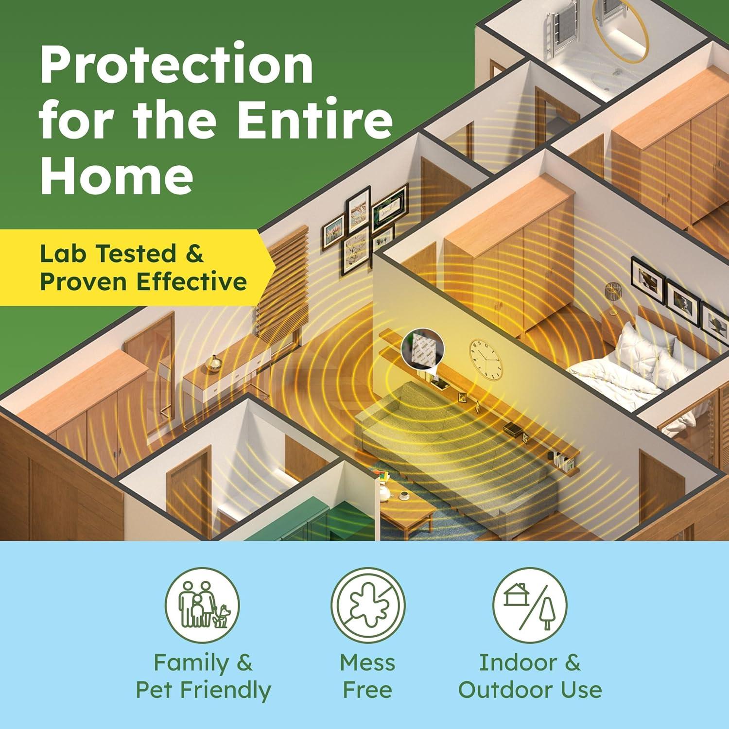 BugMD Vamoose - Rodent Repellent Pouches (1 Pack, 4 Pouches), Plant-Powered Rat Repellent, Rodent Defense Mice Repellent, Rat Repellent, Mouse Deterrent Indoor