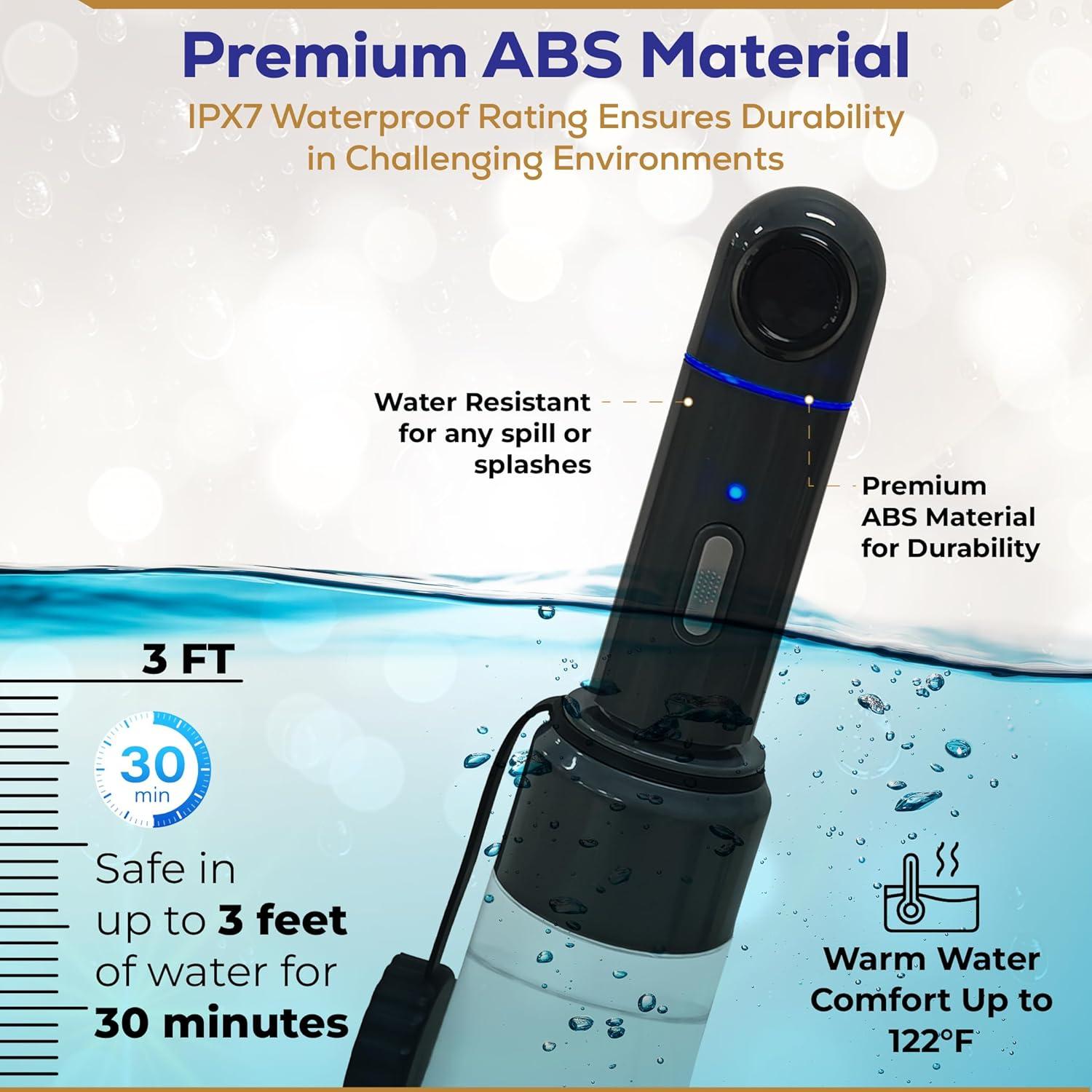 BIDET BUDDY® LuxeJet V2 Portable Bidet for Travel | 300ml/min Flow | 450mAh Battery | 350ML Bottle | IPX7 Waterproof | USB-C Charging | The New & Improved LuxeJet for 2025 with Soft Pressure