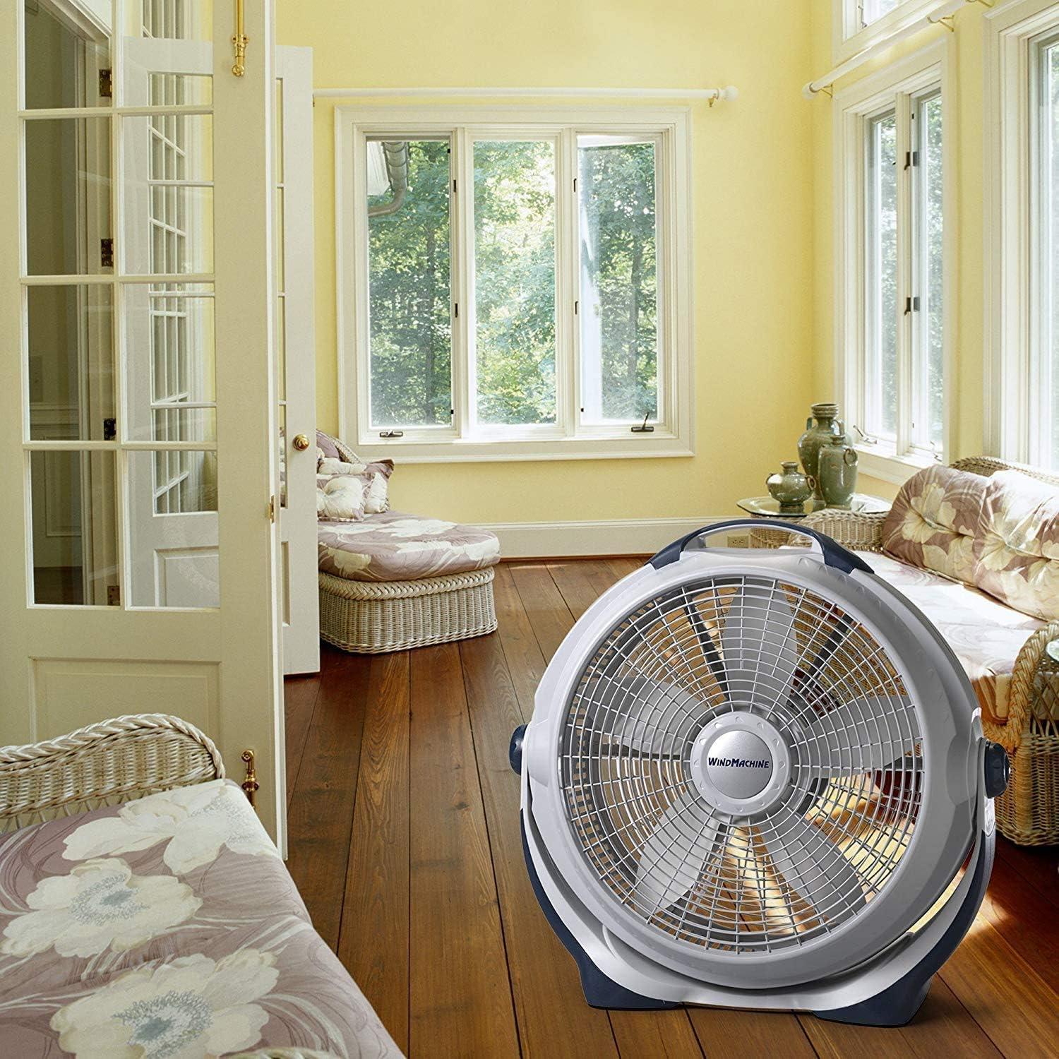 Lasko 20" White and Gray Remote Controlled Tilt Fan