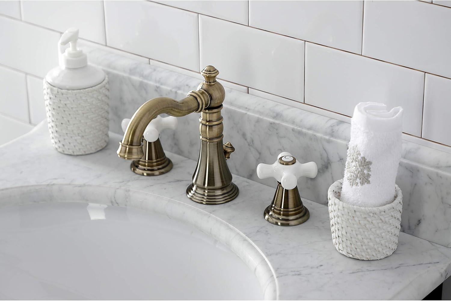 American Fauceture Classic Widespread Bathroom Faucet with Drain Assembly