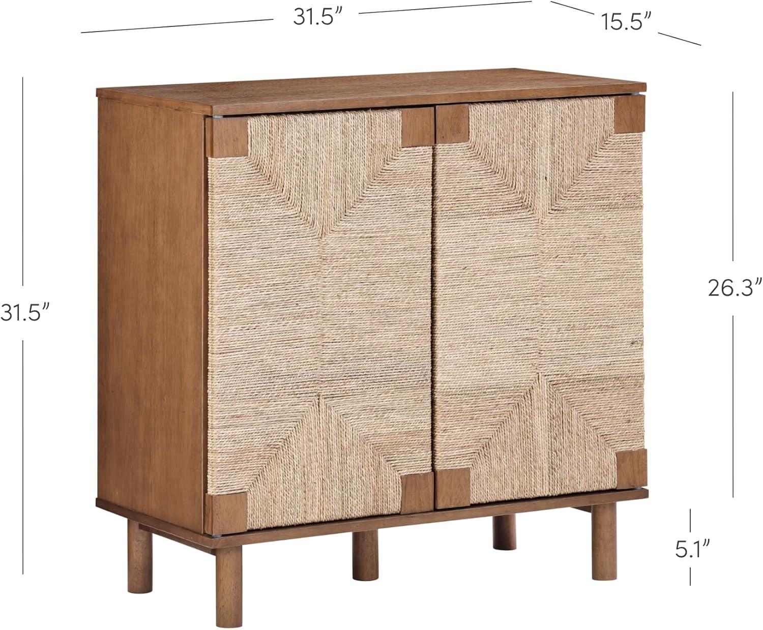 Shellie 31.4'' Tall Solid Wood 2 - Door Accent Cabinet