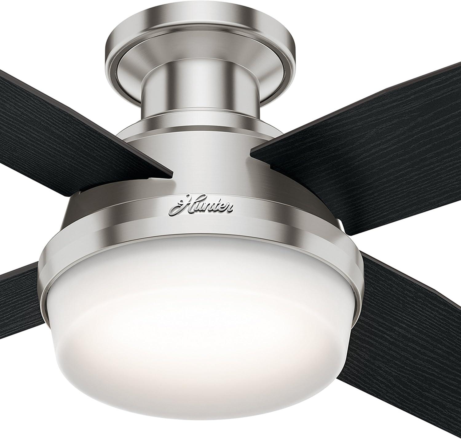 44" Dempsey Low Profile Ceiling Fan with Remote (Includes LED Light Bulb) - Hunter Fan