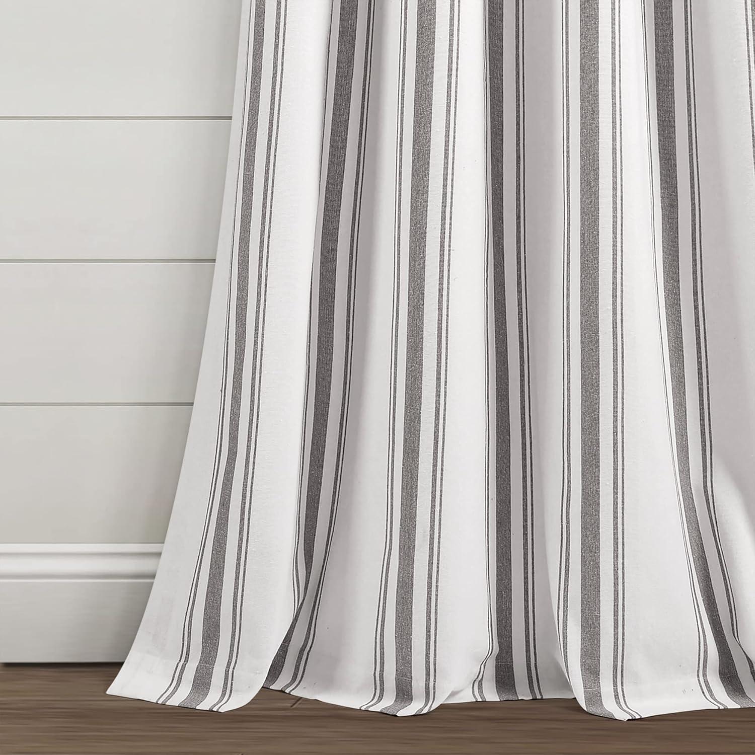 Cotton Blend Semi Sheer Curtain Pair (Set of 2)