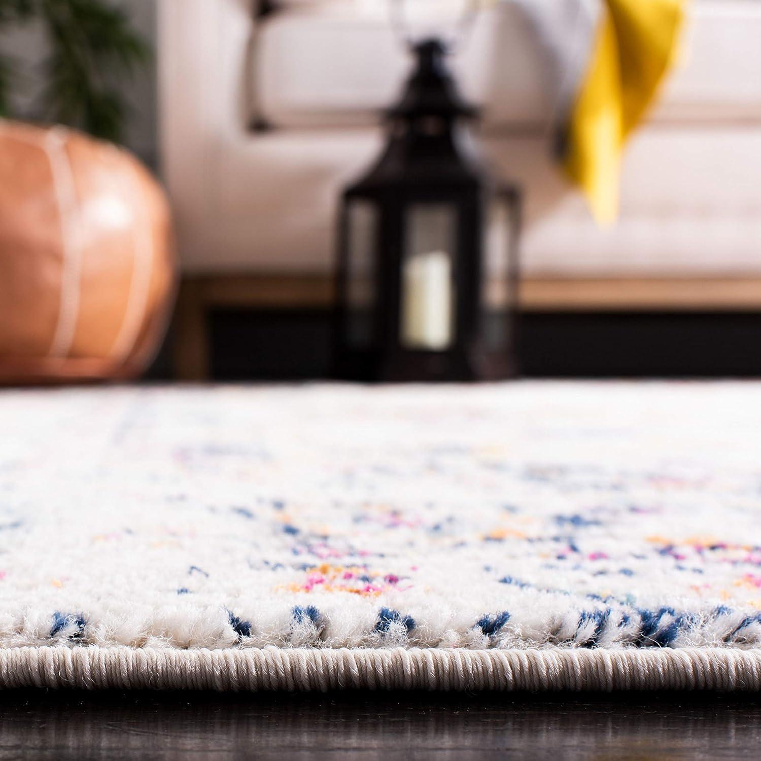 Madison MAD603 Power Loomed Area Rug - Fuchsia/Ivory - 4'x4' - Safavieh.