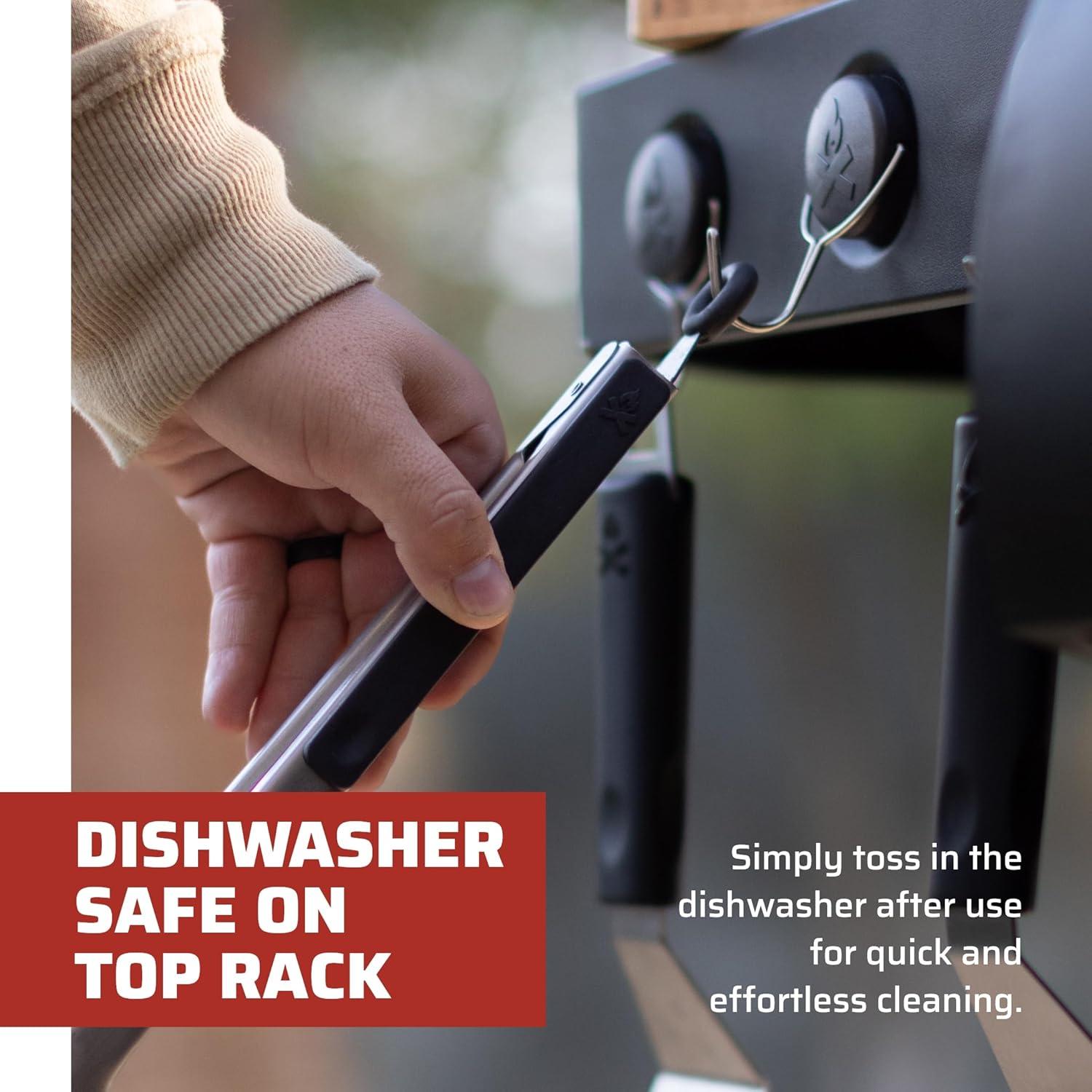 Camp Chef Griddle Essentials Kit - Flat-Top Griddle Accessories Include 2 Grill Spatulas, Grilling Tongs, Grill Scraper, 2 Squeeze Bottles & Magnetic Bottle Holder