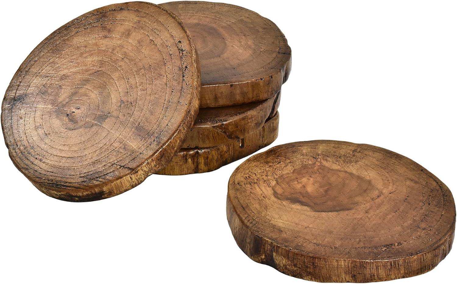 Wood 5 Piece Coaster Set (Set of 5)