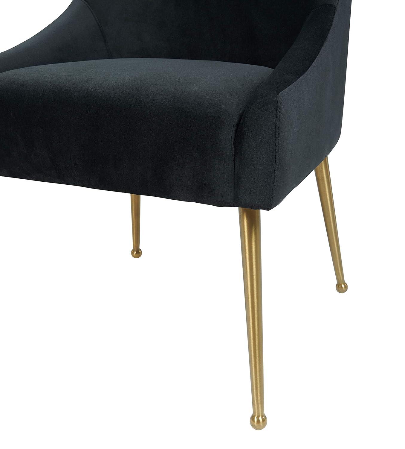 Beatrix 19'' H Velvet Upholstered Metal Parsons Chair