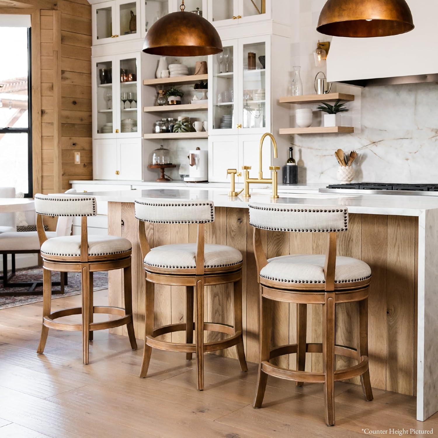 Maven Lane Maven Lane Alexander Stool with Fabric Upholstery