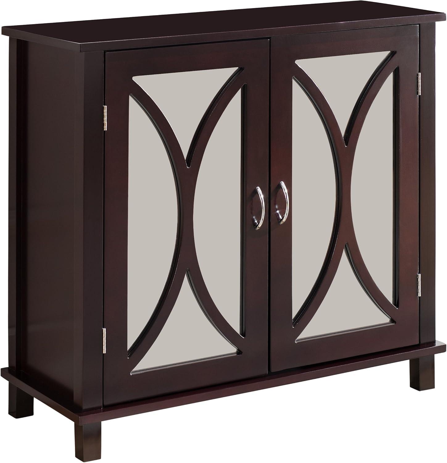 KB  28 x 30 x 13 in. Wood Door Console Table - Espresso