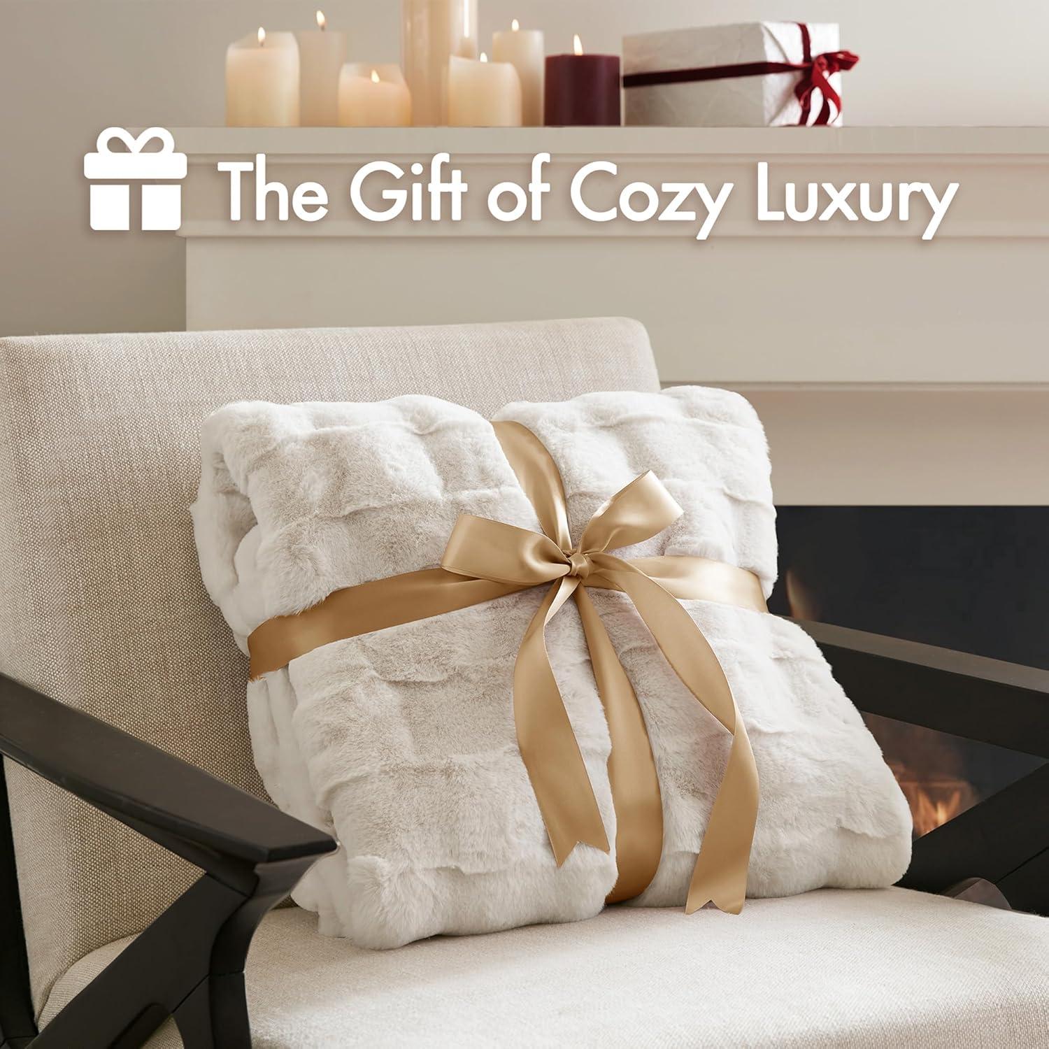 Madison Park Vivienne Faux Fur Throw