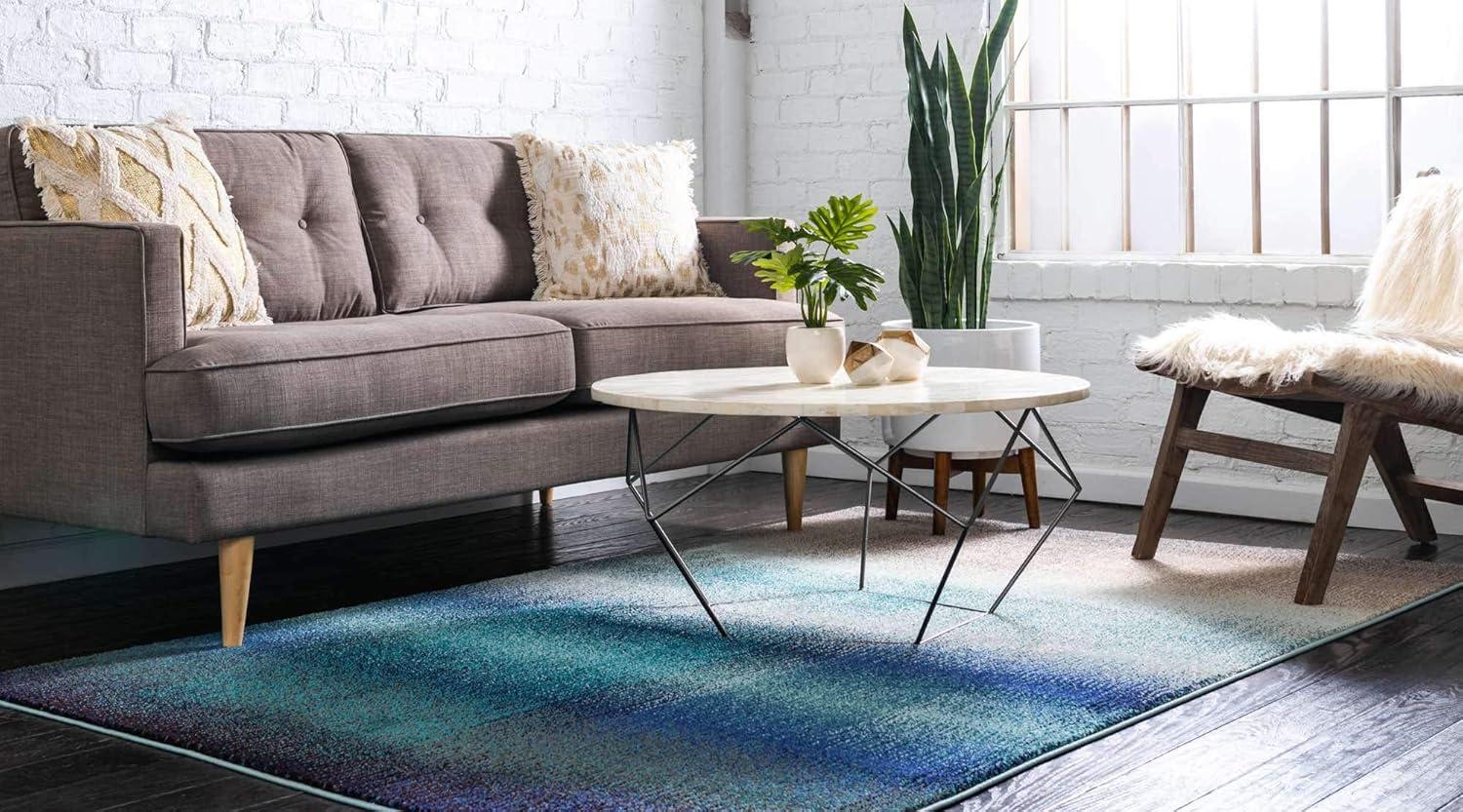 Unique Loom 3' 3 x 5' 3 Blue Estrella Azura Area Rug