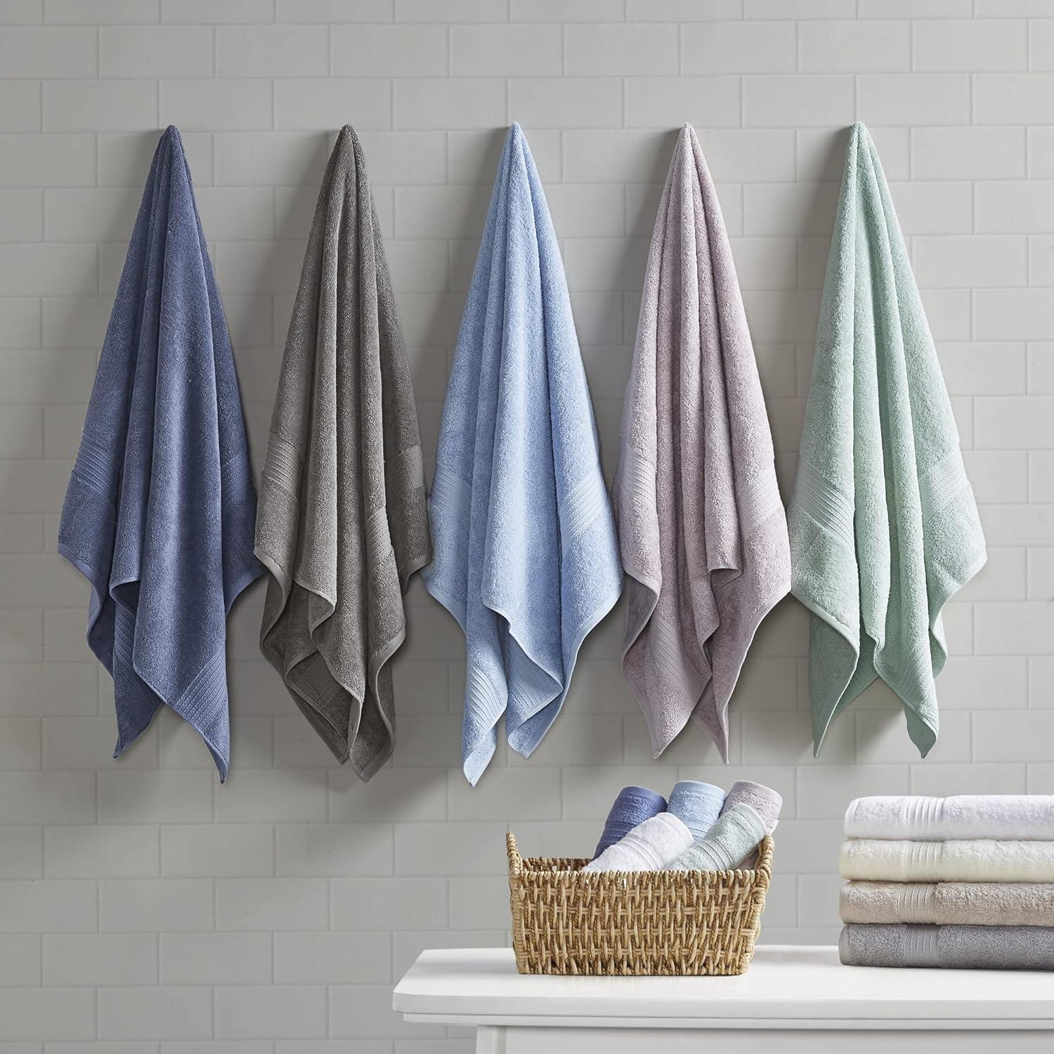 100% Organic Cotton 6pc Absorbent Ultra Soft Bath Towel Set