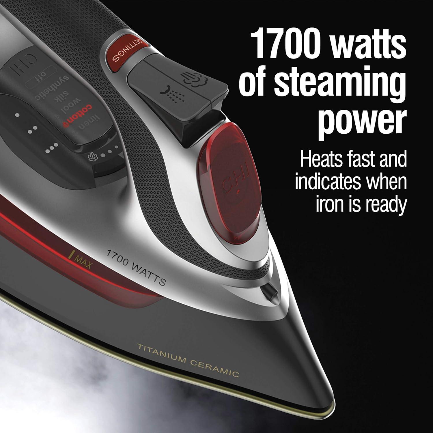 CHI 1700 Watt Max Titanium-Infused Ceramic Steam Iron
