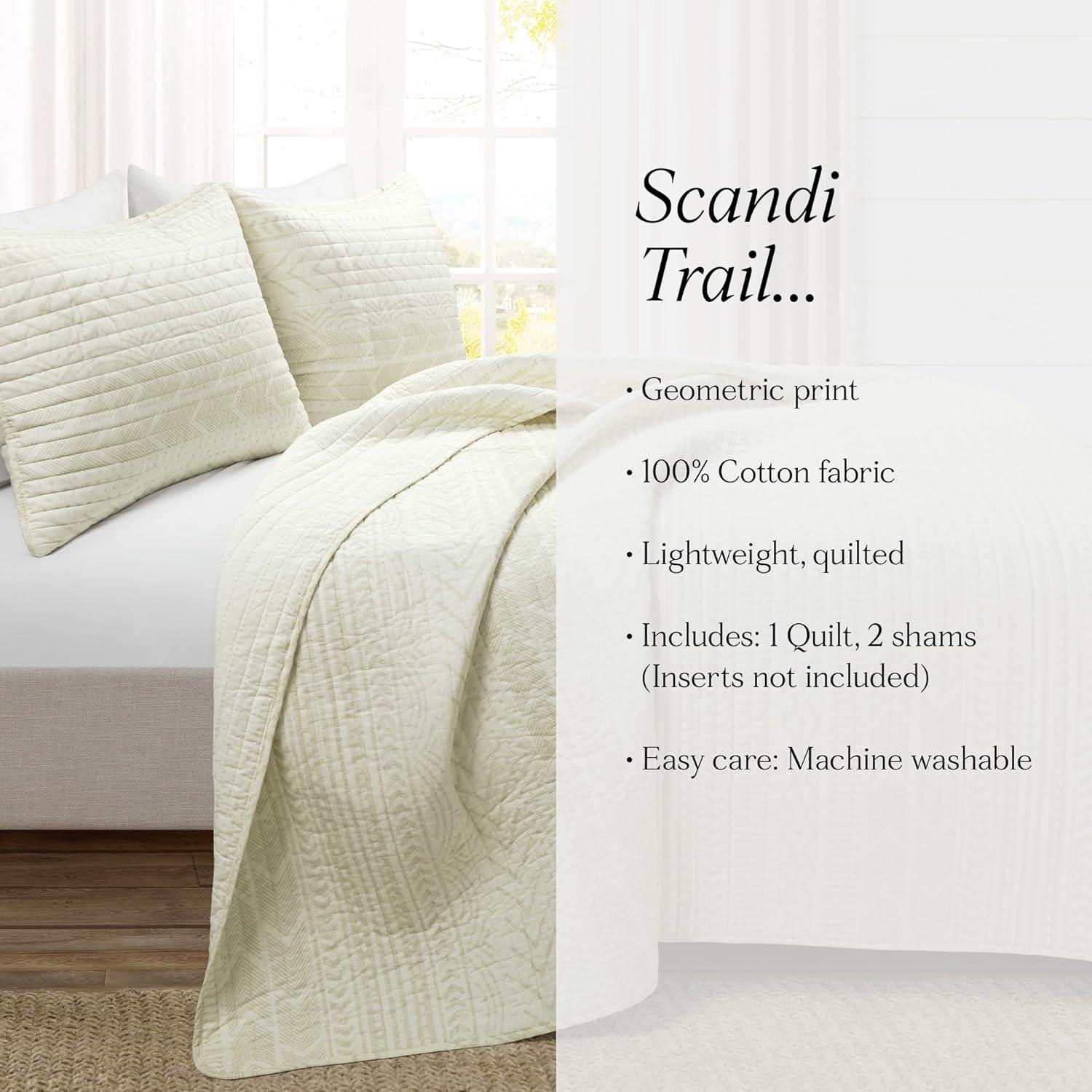 Hygge Geo Quilt Set by Lush Decor