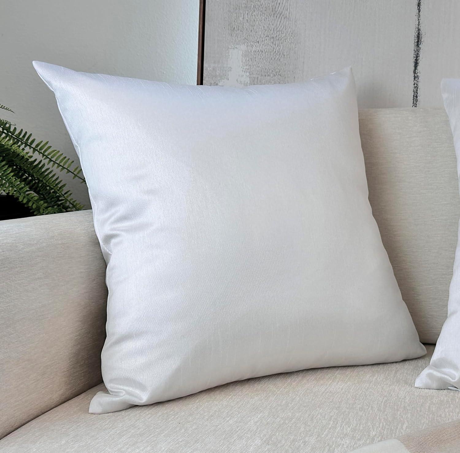 Odessa Bright White 18X18" Square Pillow