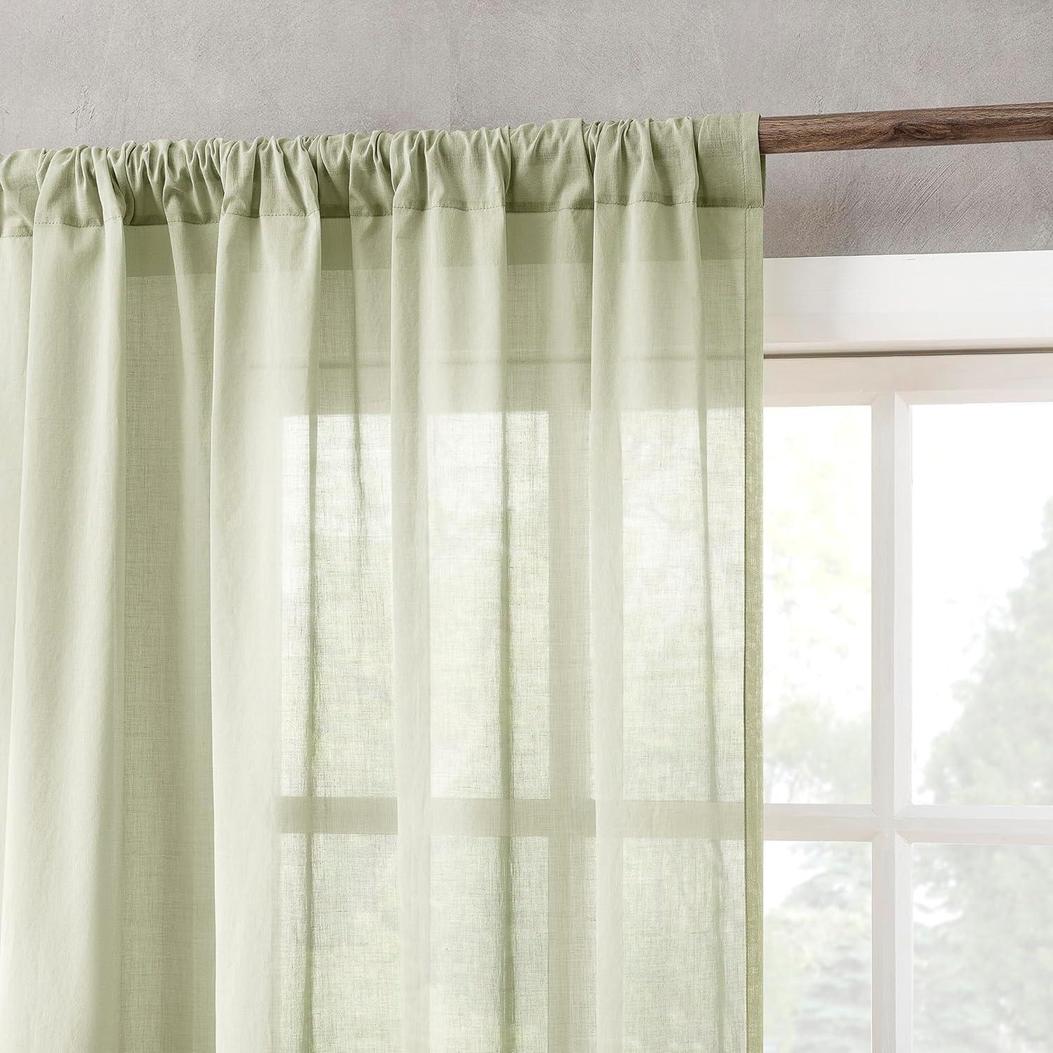 Wayfair Basics® 100% Cotton Sheer Rod Pocket Curtain Panel