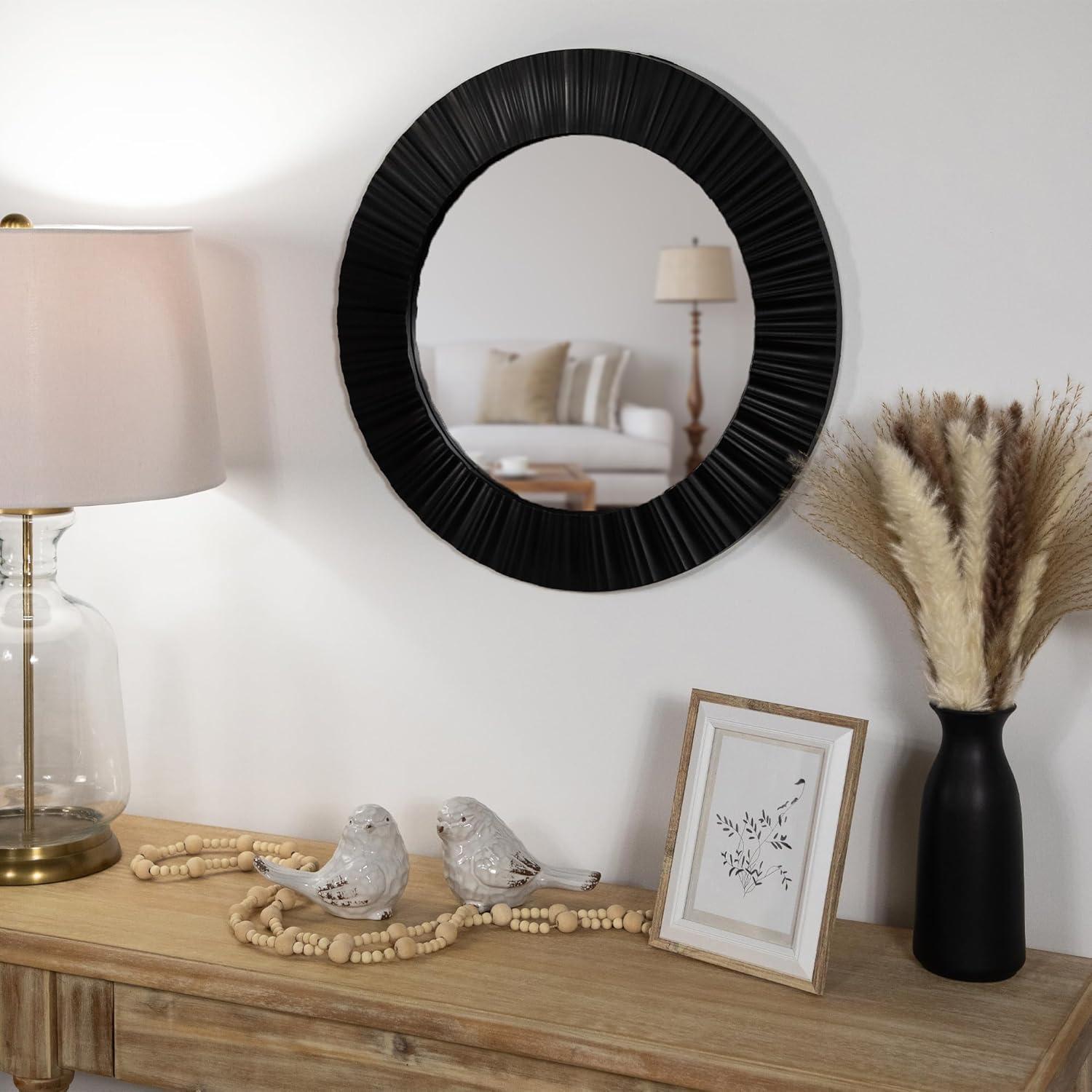 Northlight Seasonal Elegant 20" Contemporary Fluted Round Mirror Wall Decor