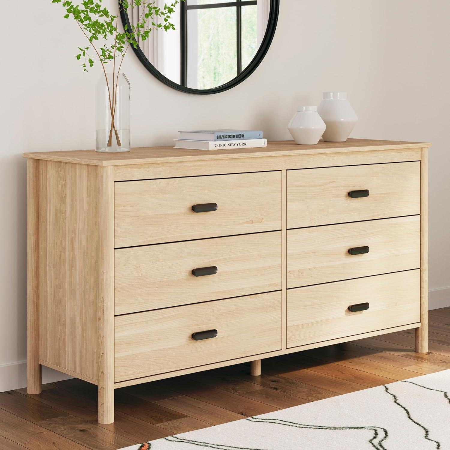 Signature Design by Ashley Cabinella Six Drawer Dresser, Tan