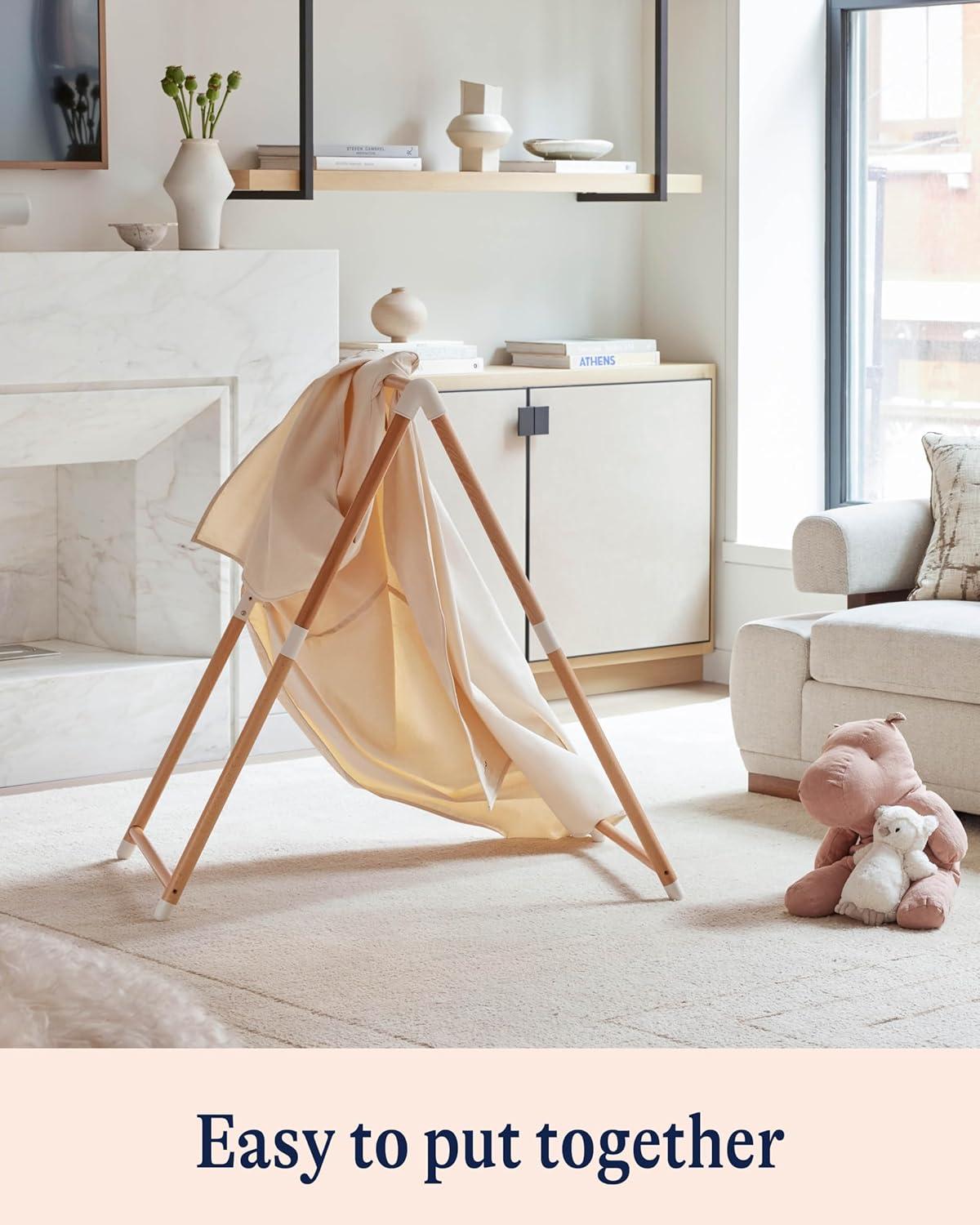 Lalo White Wood and Canvas Toddler Play Tent