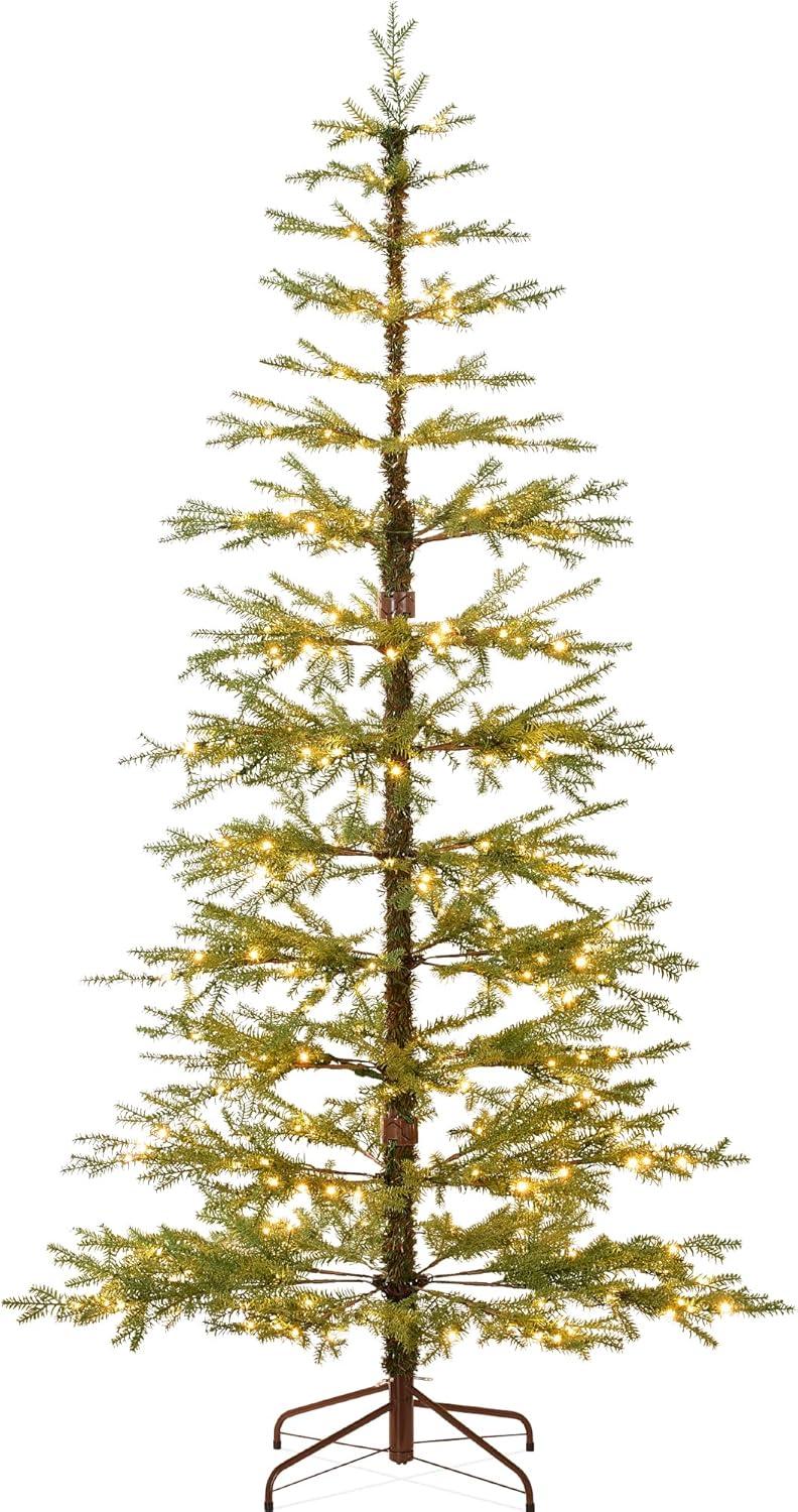 Best Choice Products 6ft Pre-Lit Sparse Christmas Tree w/ 200 2-in-1 LED Lights, Cordless Connection, Metal Stand