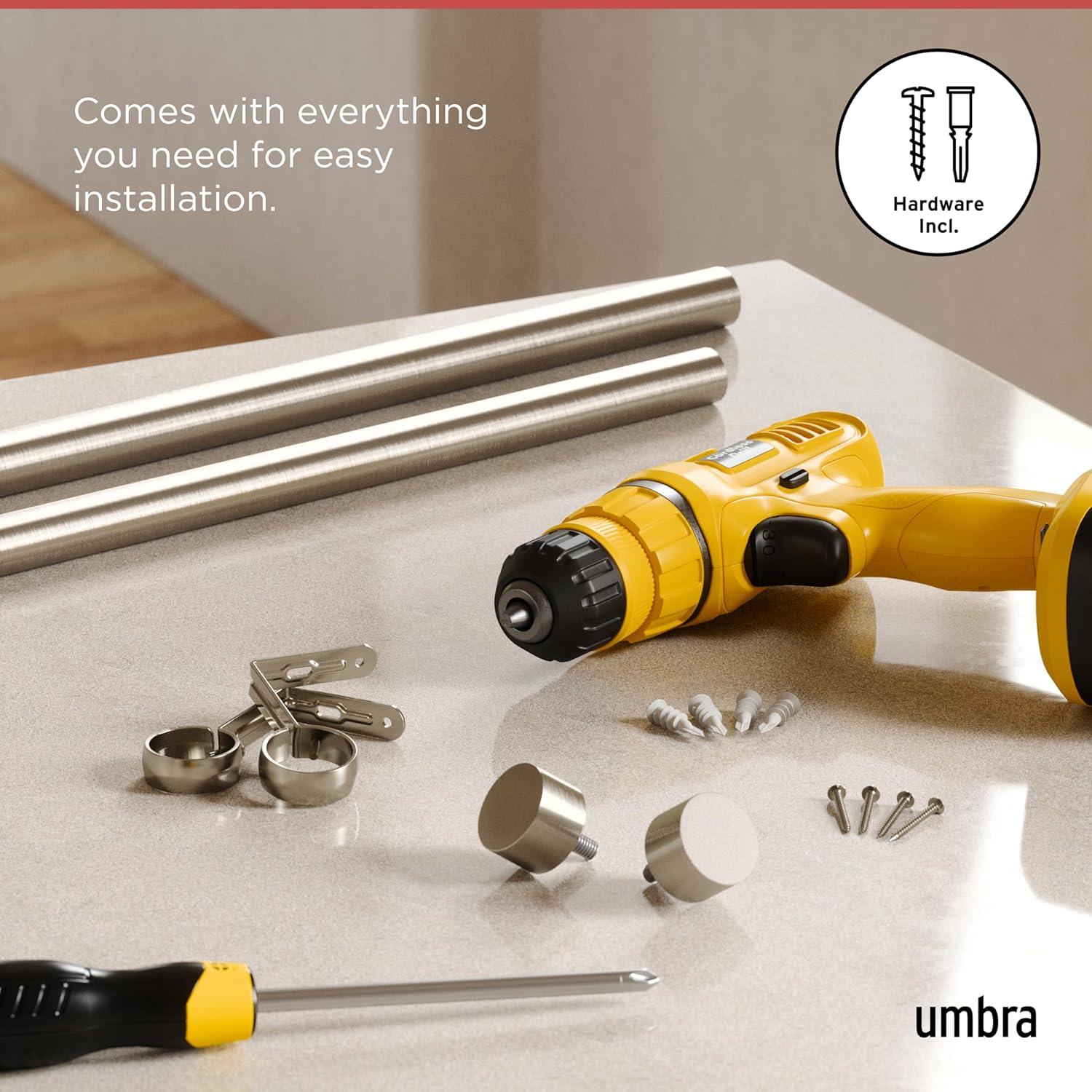 Umbra CAPPA Single Steel Curtian Rod