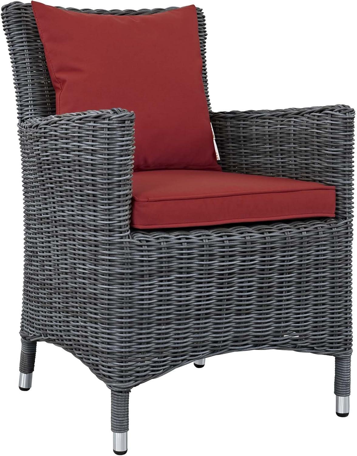 Modway Summon Wicker Rattan Outdoor Patio Dining Armchair