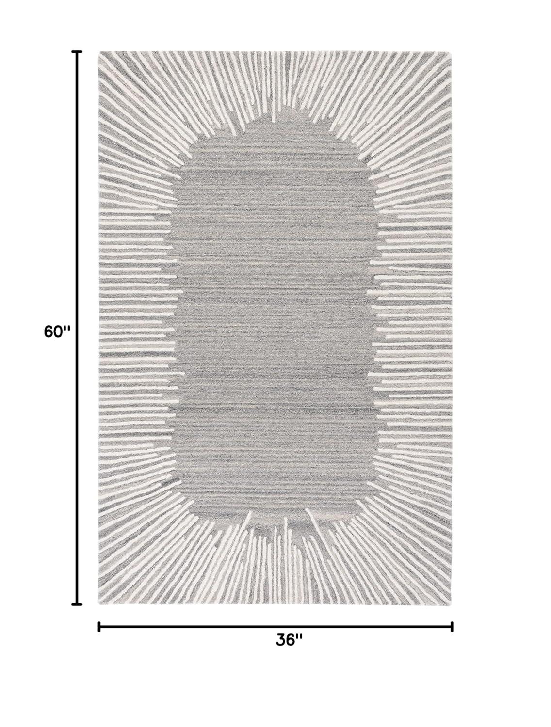 Fifth Avenue FTV129 Hand Tufted Indoor Accent Rug - Grey/Ivory - 3'x5' - Safavieh