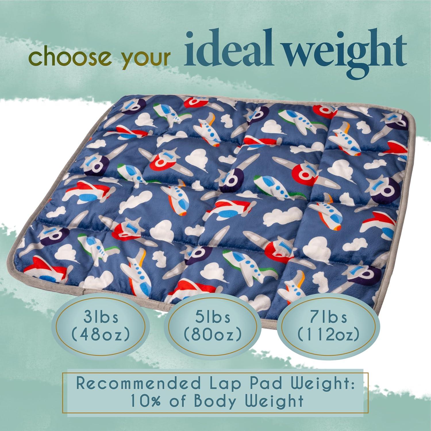 Florensi Weighted Lap Pad 3 lbs - Weighted Blanket for Kids, Teens, Boys, Girls - Soft, Warm, Comfortable, Sensory - Weighted Blanket Kids