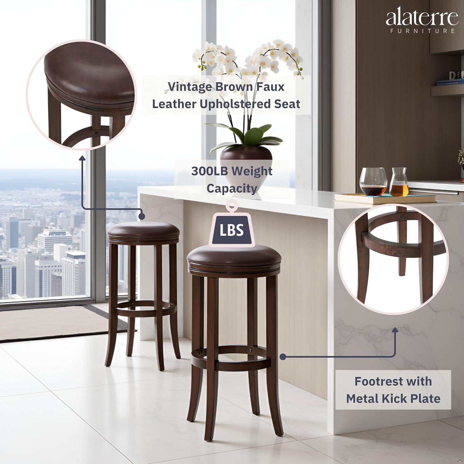 Natick Solid Rubber Wood Counter And Bar Stool