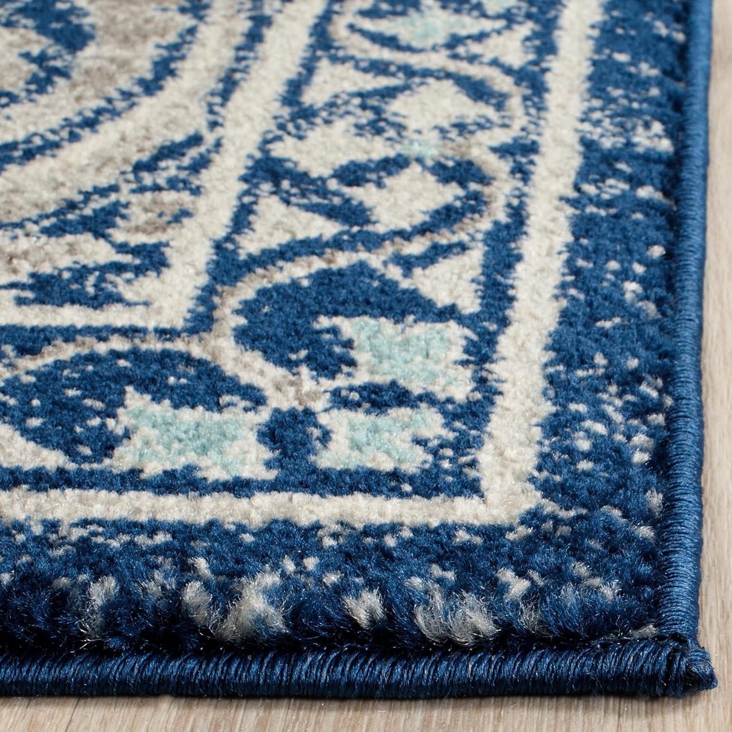 Evoke EVK251 Power Loomed Runner Rug - Blue/Ivory - 2'2"x7' - Safavieh.