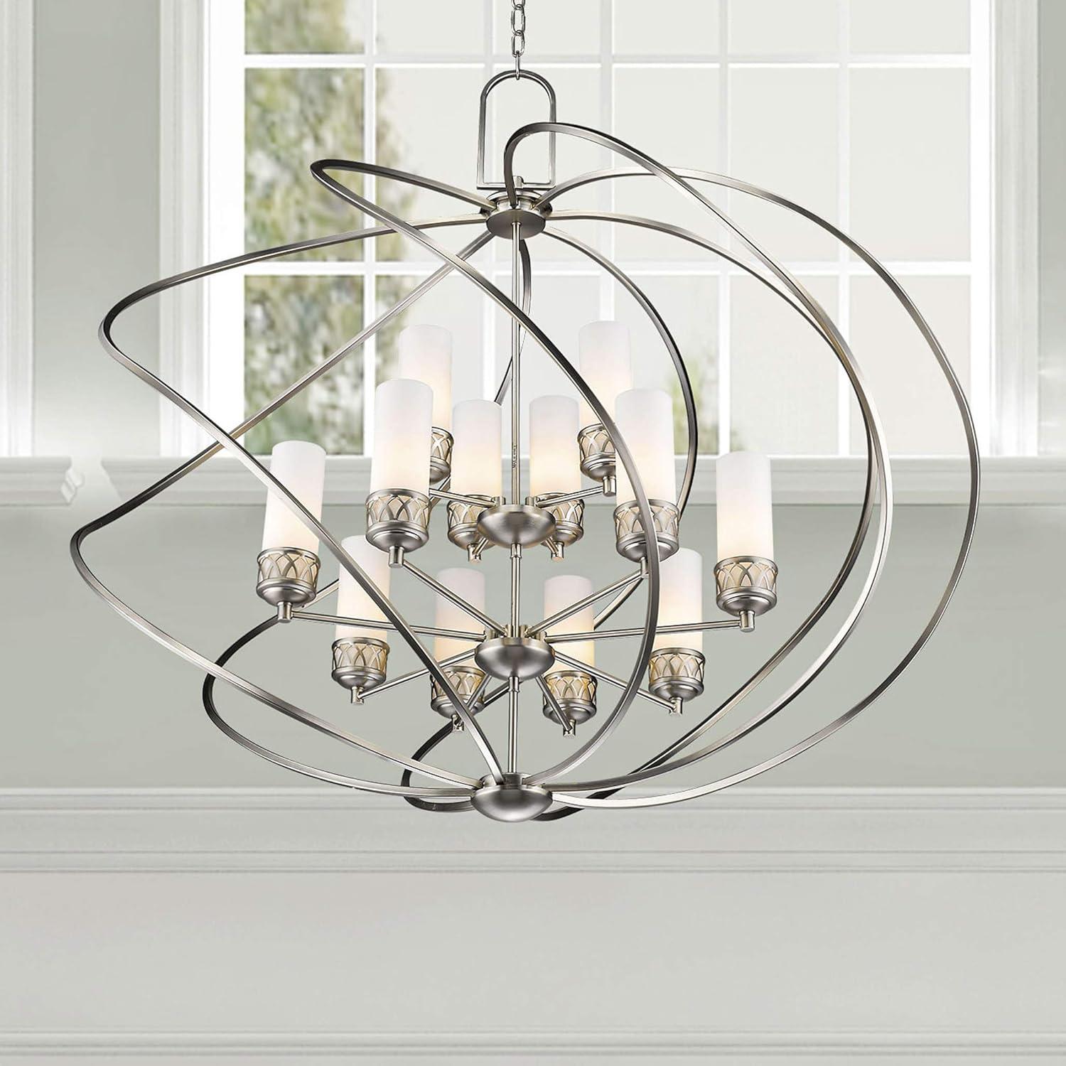 Livex Lighting Westfield Foyer Chandelier in Brushed Nickel
