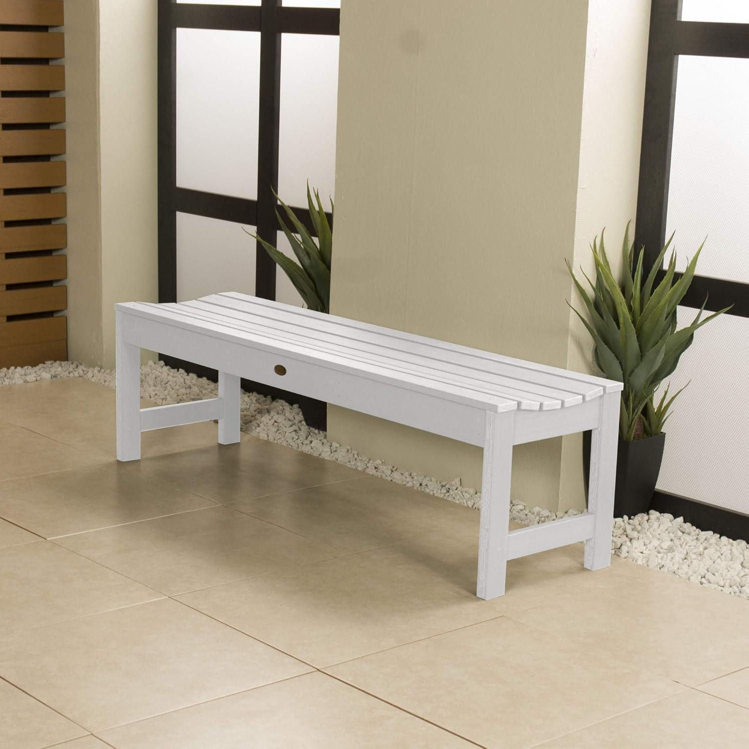 Highwood Lehigh 5ft Picnic Bench - 2-Person, Eco-friendly, Synthetic Wood